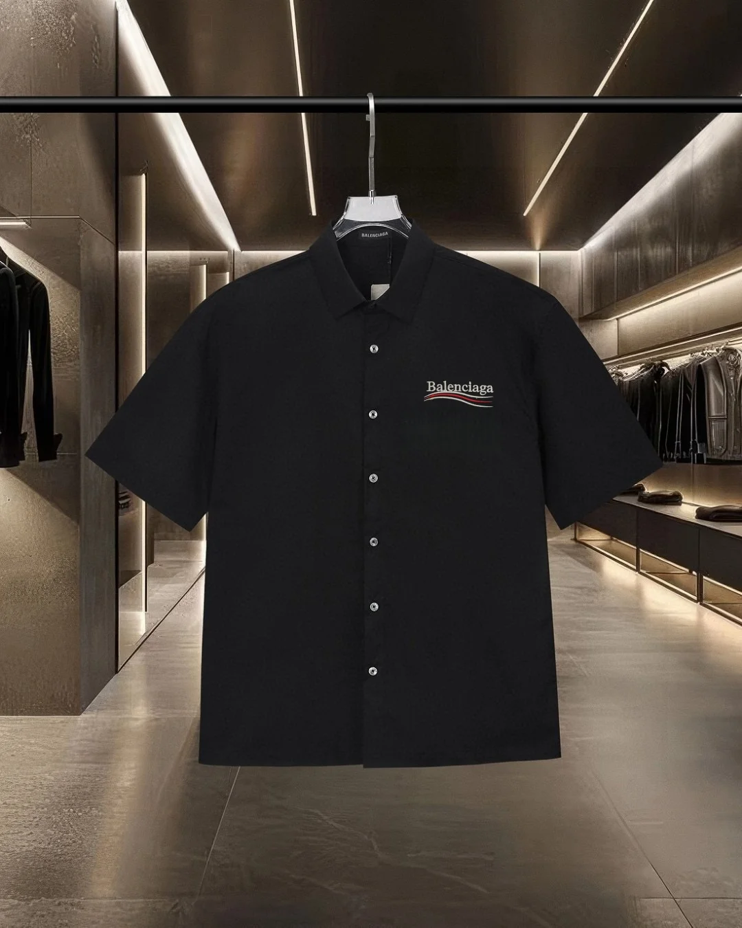 Logo-Embroidered Short-Sleeve Shirt D17511704