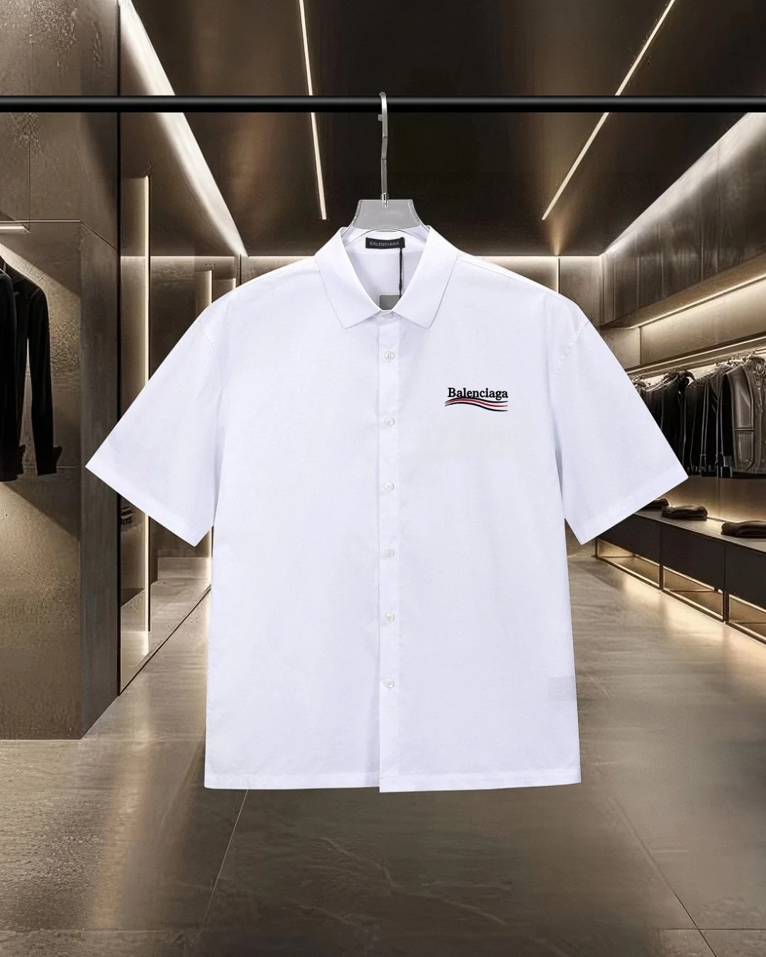 Logo-Embroidered Short-Sleeve Cotton Shirt D17511705