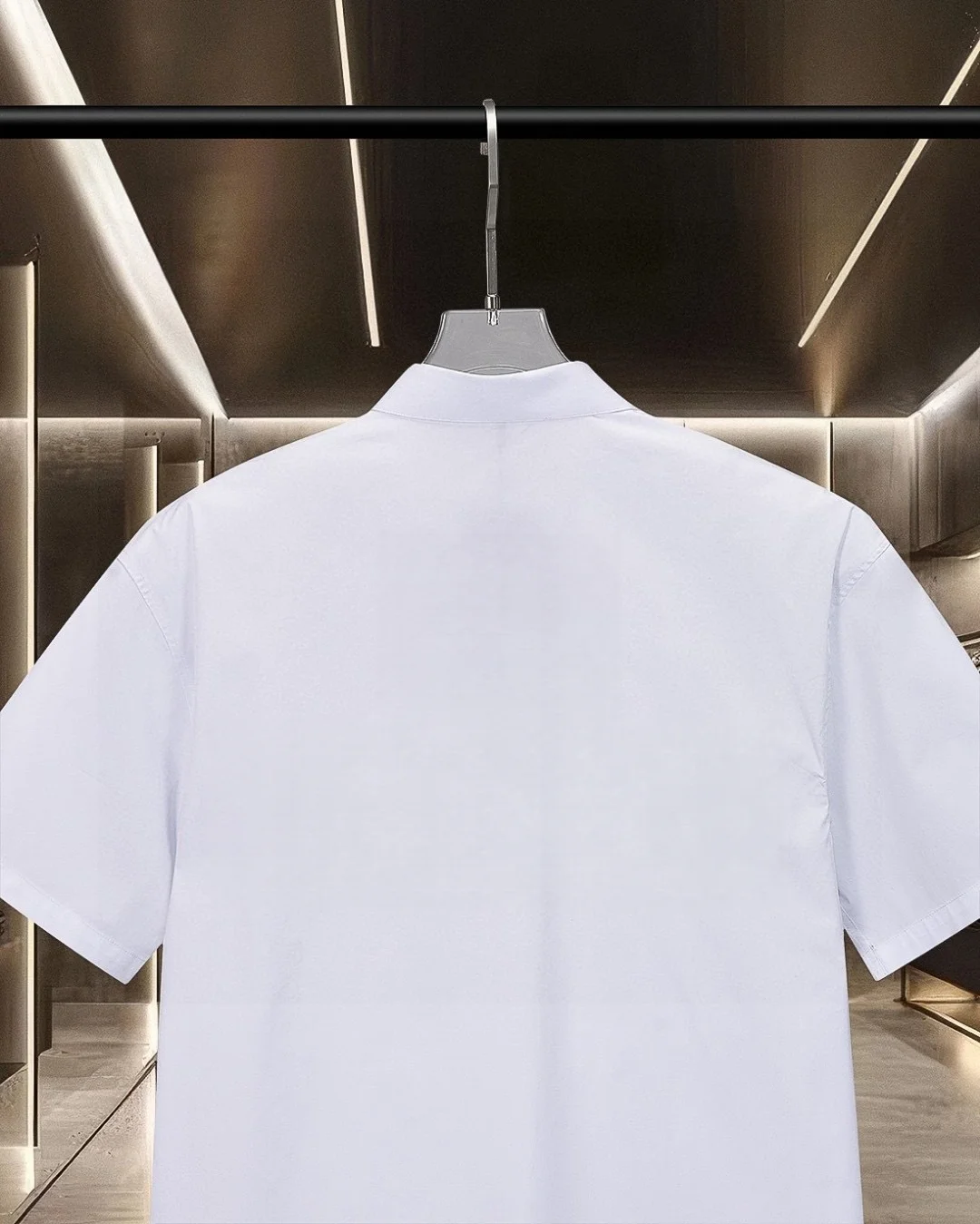 Logo-Embroidered Short-Sleeve Cotton Shirt D17511705 — view 4