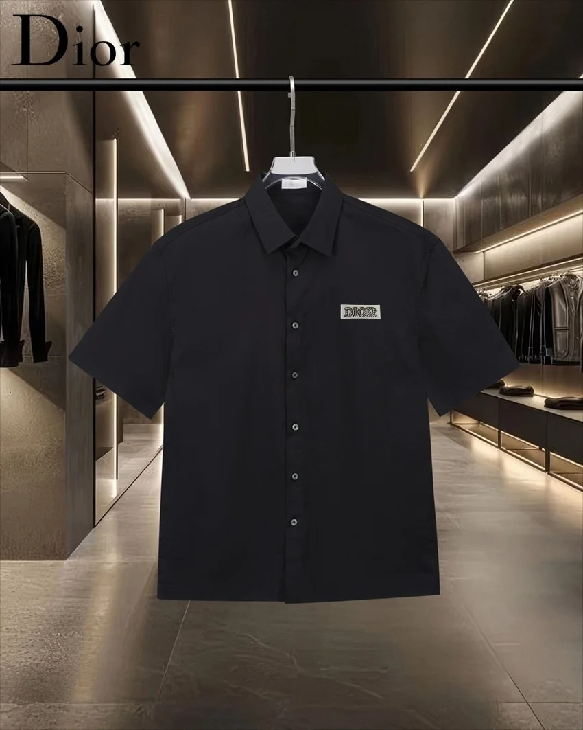 Logo-Embroidered Short-Sleeved Cotton Shirt D17511712