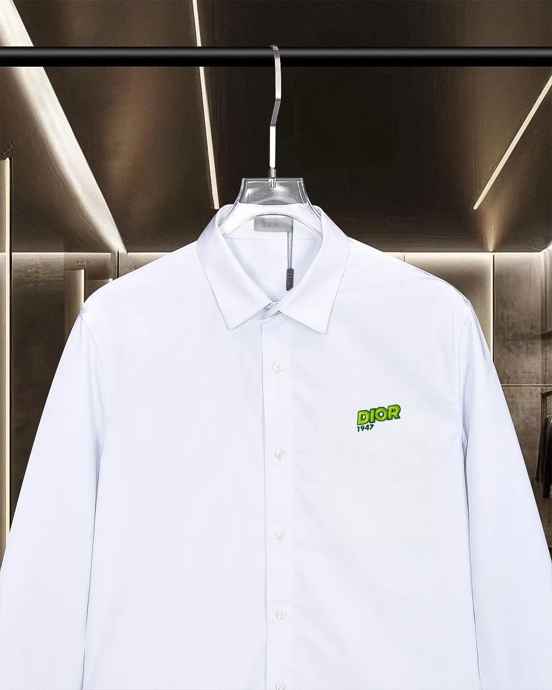 Logo-Embroidered Cotton Poplin Shirt D17811719 — view 3
