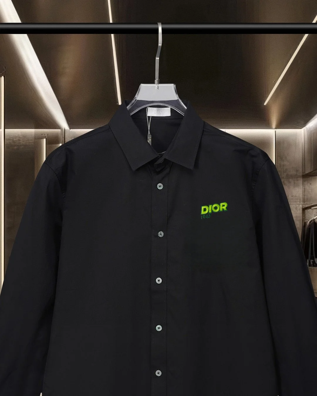 Logo Embroidery Long-Sleeve Cotton Shirt D17811718 — view 3
