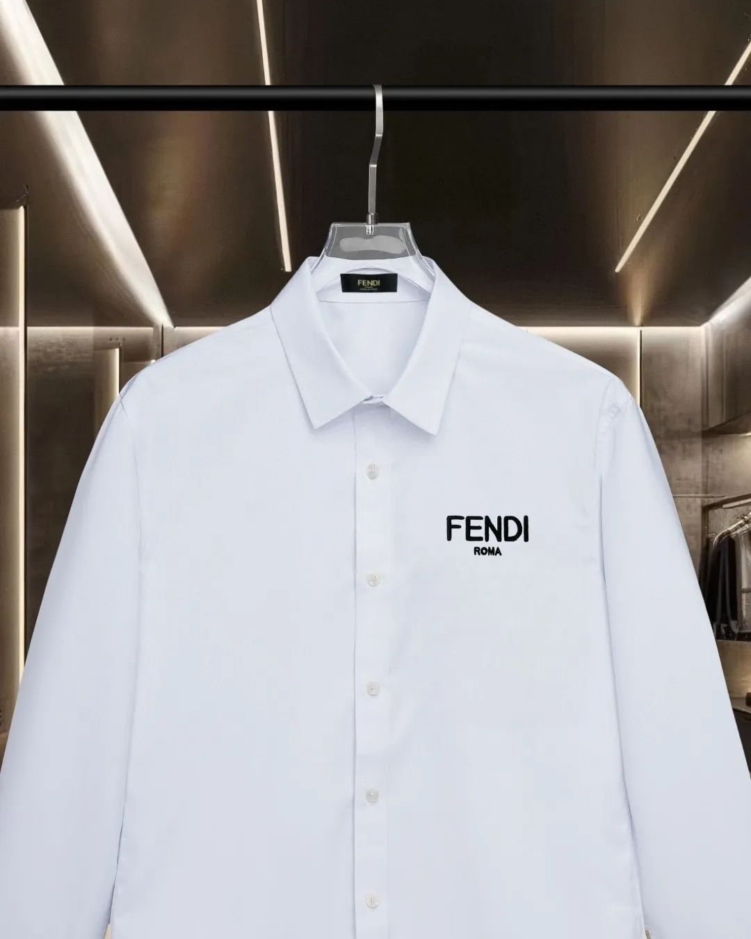 Logo-Embroidered Cotton Poplin Shirt D17811703 — view 3