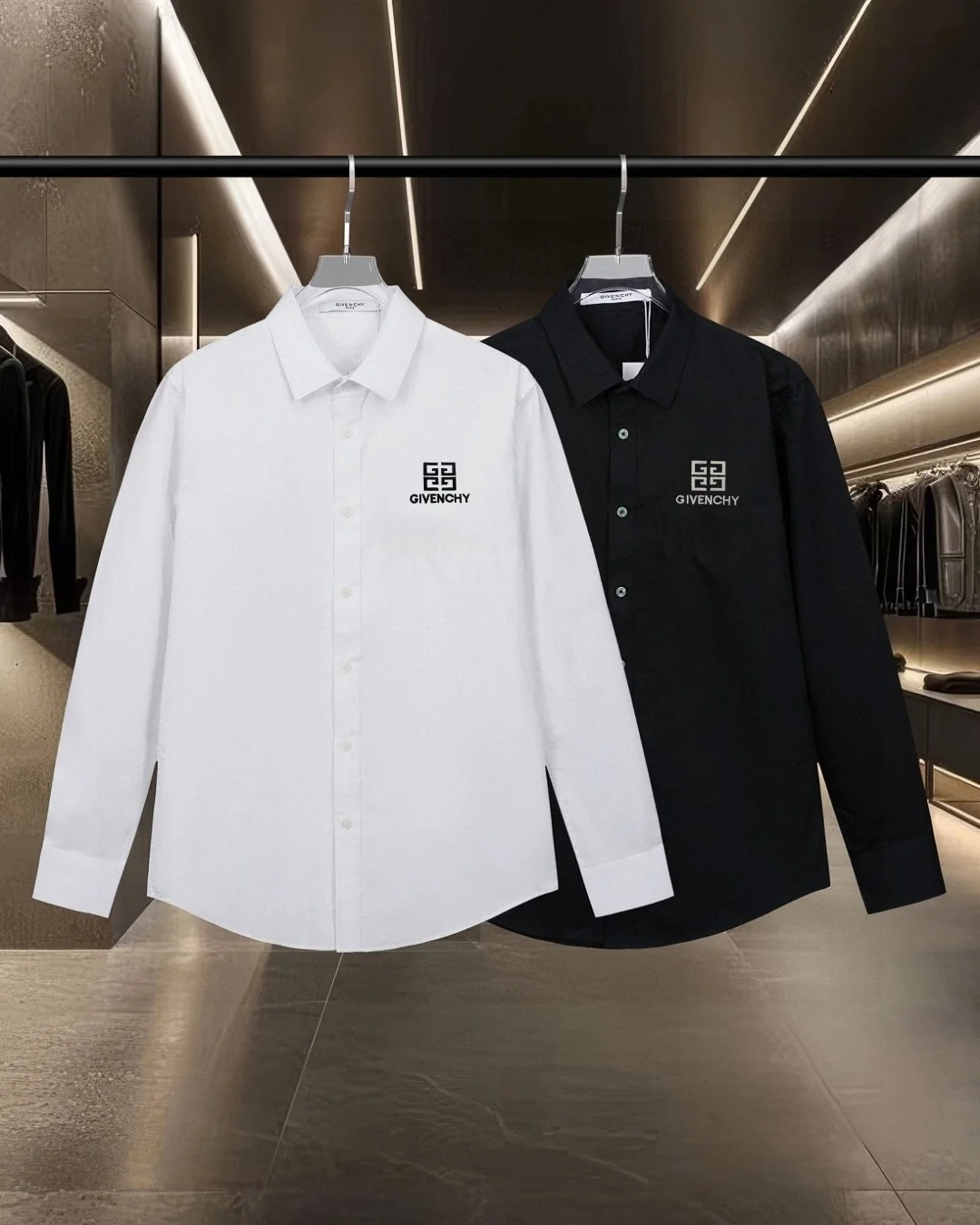 Logo-Embroidered Cotton Long-Sleeve Shirt D17811732 — view 11