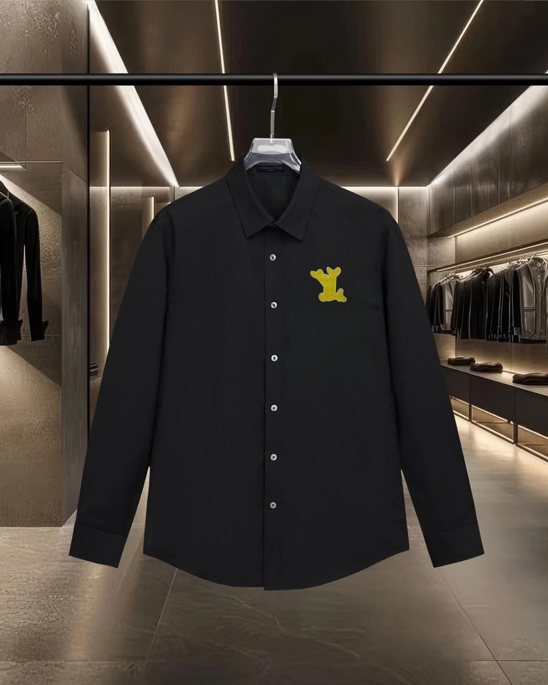 Logo Embroidered Long-Sleeve Shirt D17811736