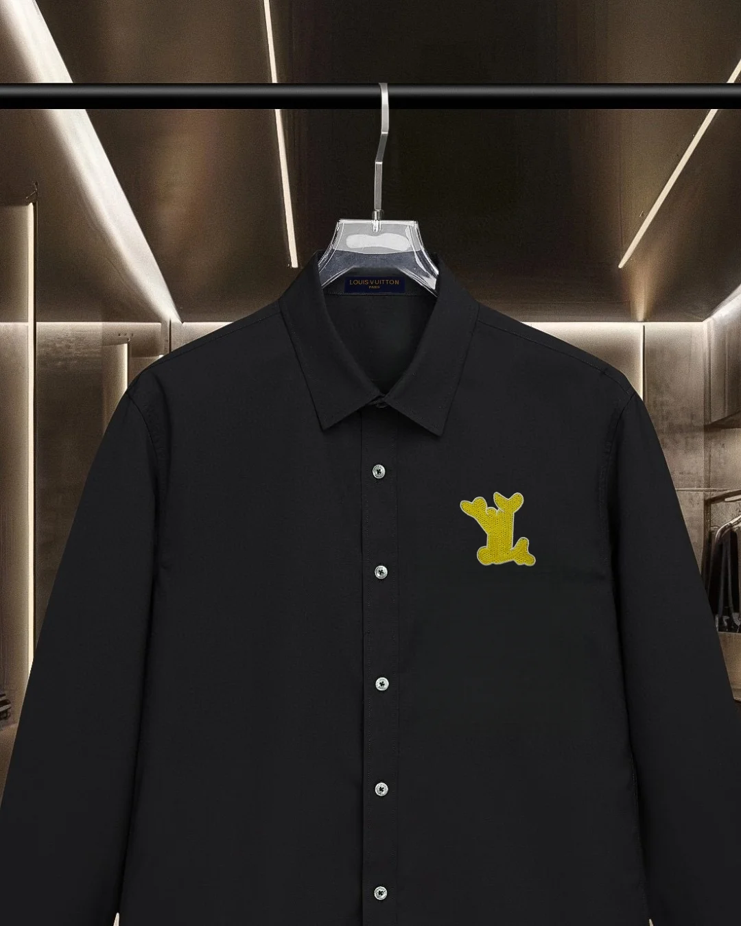 Logo Embroidered Long-Sleeve Shirt D17811736 — view 3
