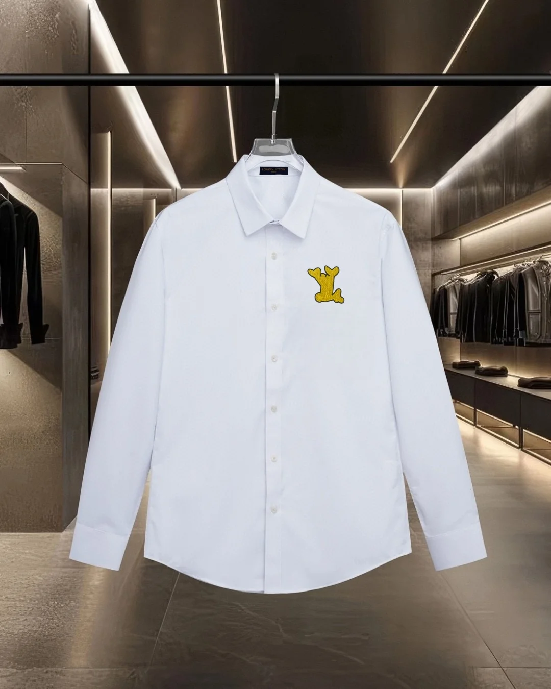 Embroidered Logo Long-Sleeve Shirt D17811737