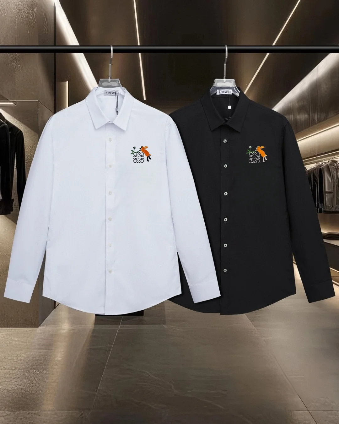 Anagram Logo Embroidered Cotton Shirt D17811725 — view 12