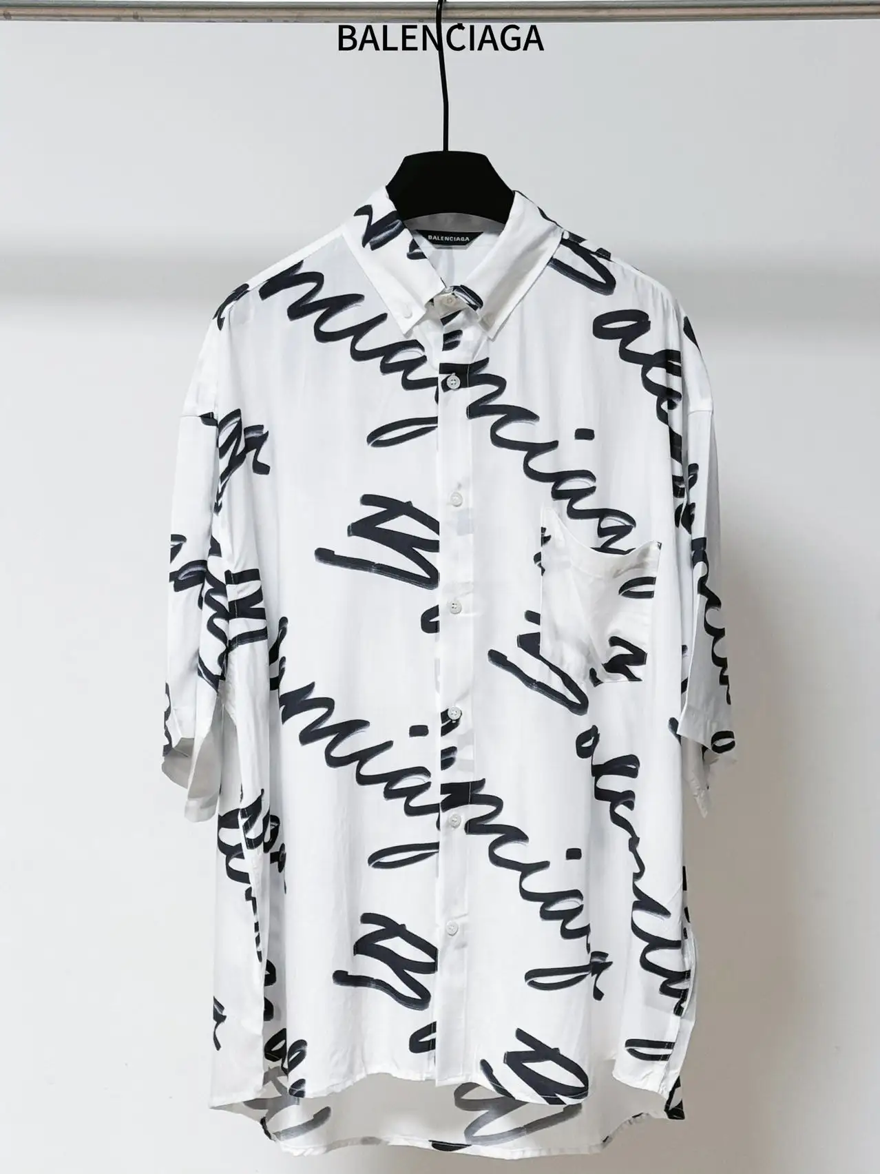 Logo-Print Cotton-Poplin Short-Sleeved Shirt D20011700