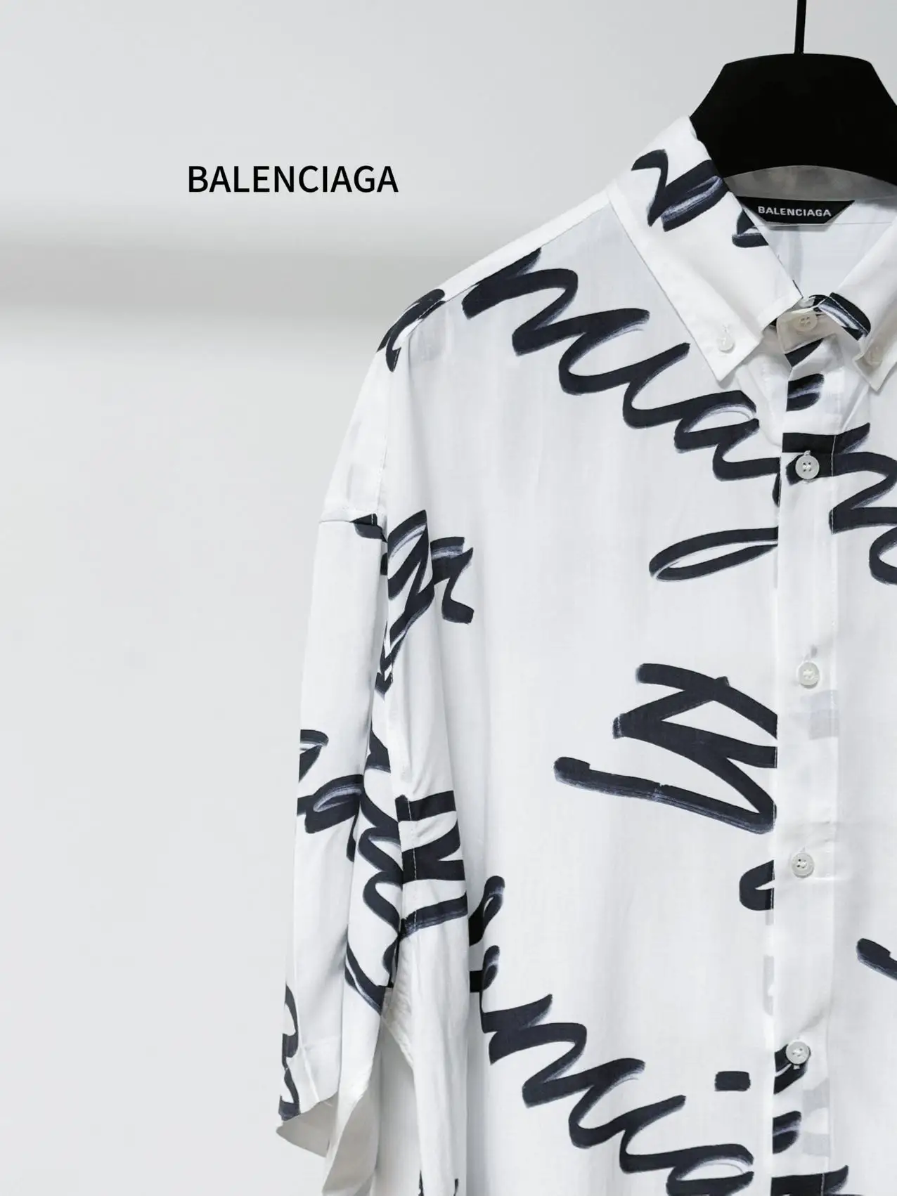 Logo-Print Cotton-Poplin Short-Sleeved Shirt D20011700 — view 2