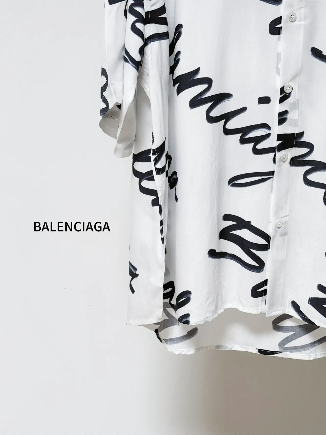 Logo-Print Cotton-Poplin Short-Sleeved Shirt D20011700 — view 5
