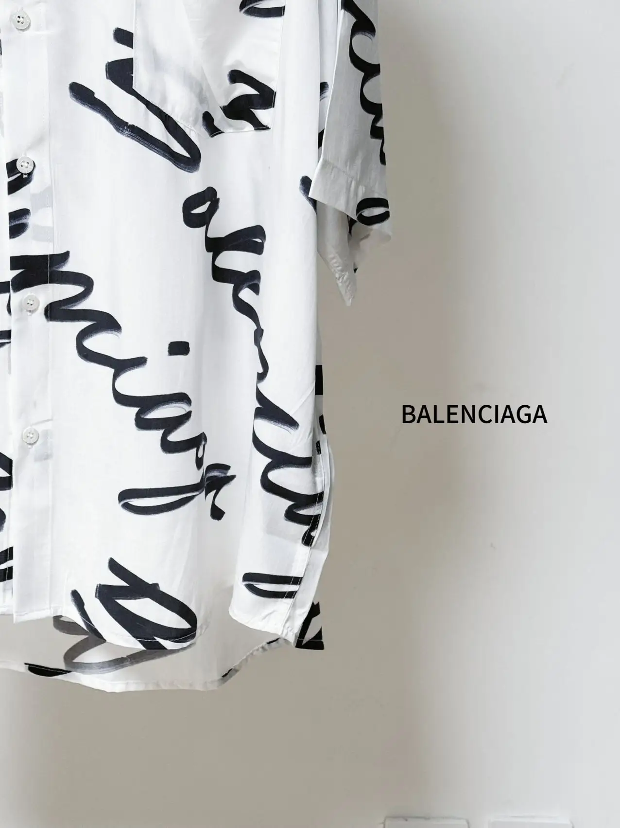 Logo-Print Cotton-Poplin Short-Sleeved Shirt D20011700 — view 7