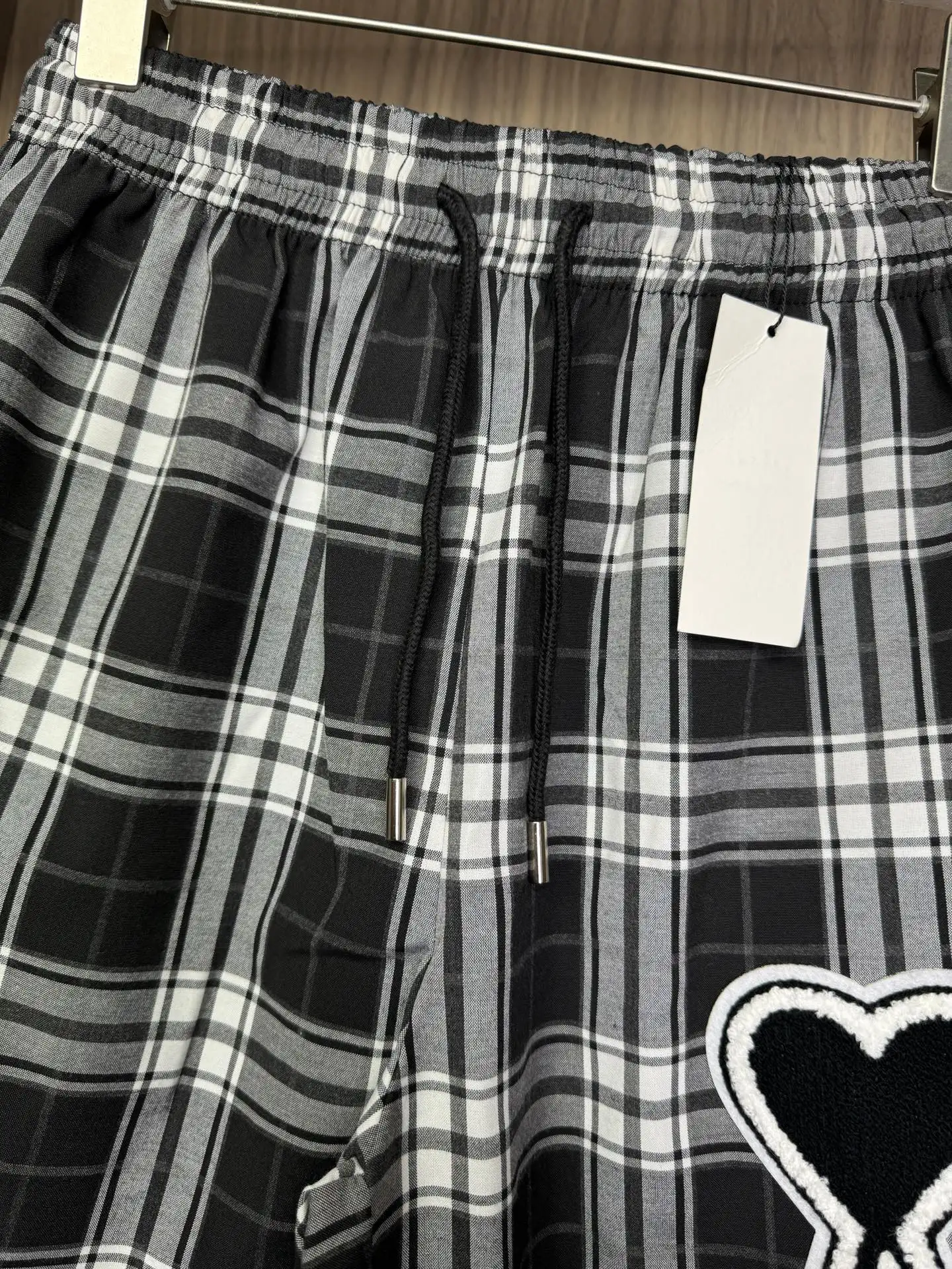 Ami de Coeur Checkered Drawstring Shorts D11511672 — view 3