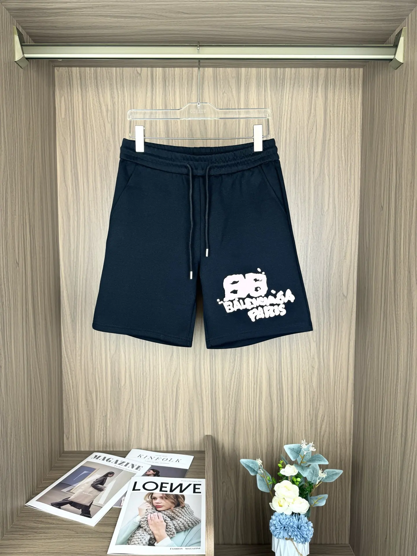 Graffiti Logo Print Cotton Jersey Shorts D12511670