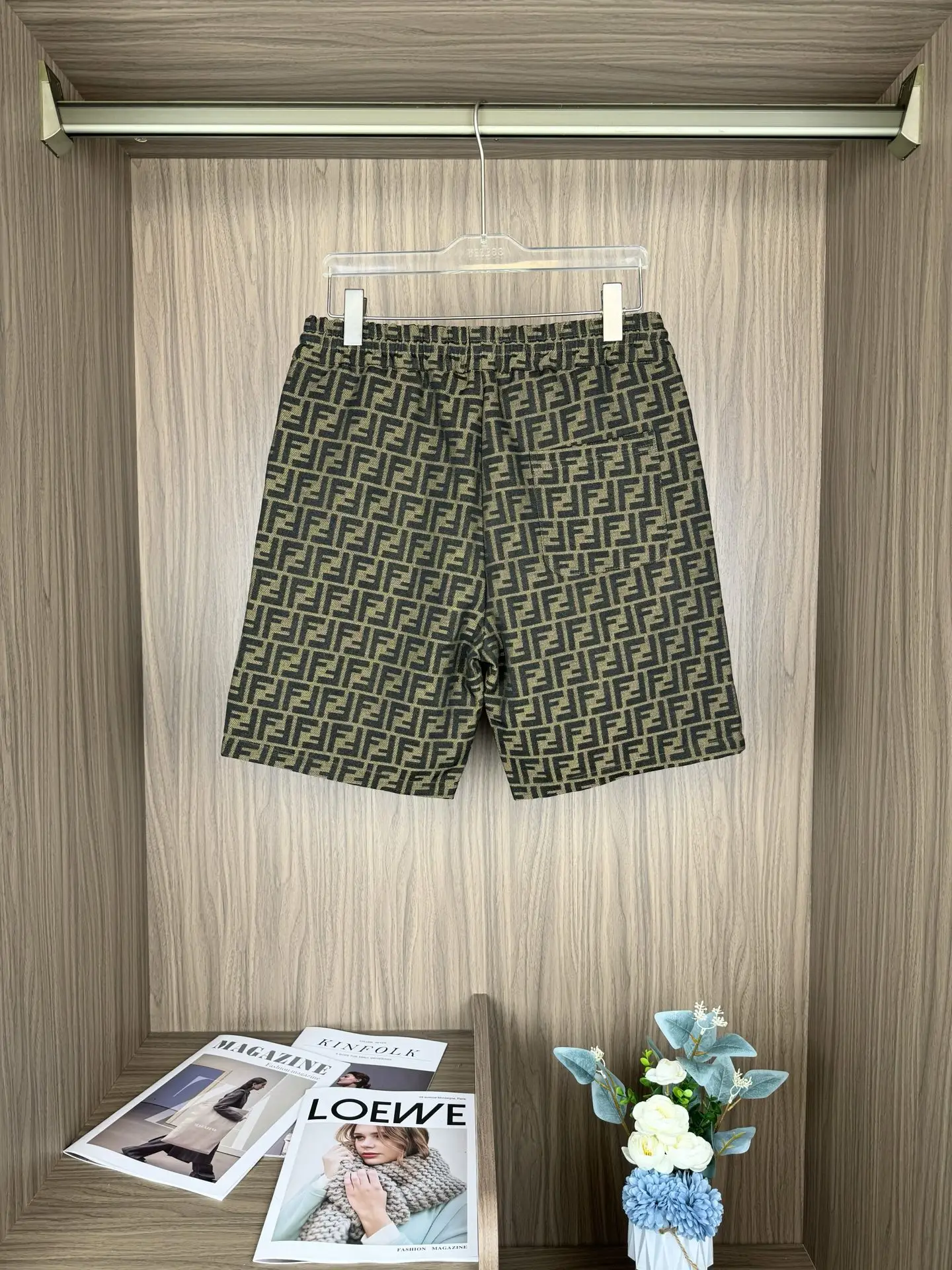 FF Logo Jacquard Drawstring Shorts D13511675 — view 2