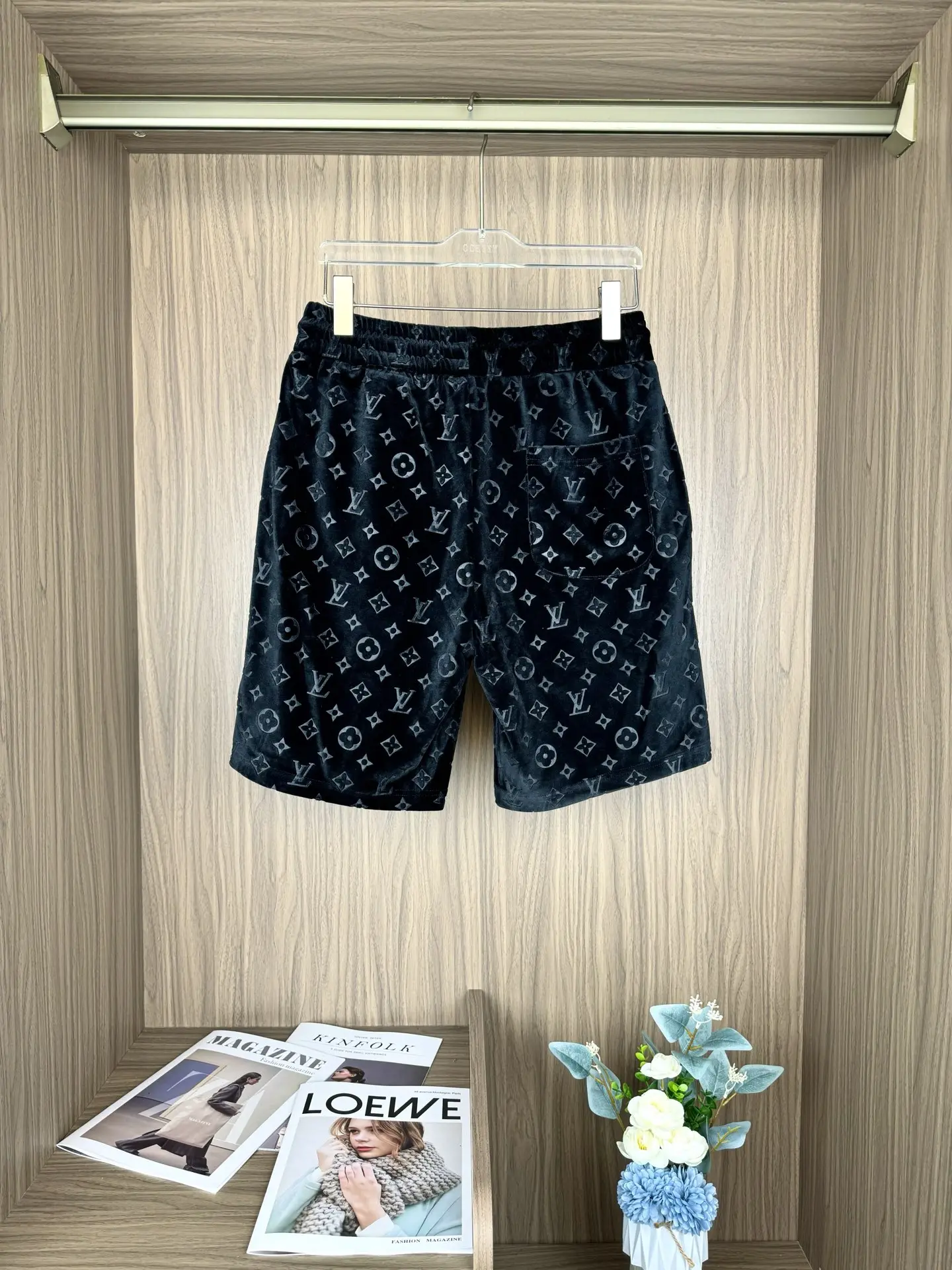 Monogram Flocked Velvet Shorts D13511679 — view 2