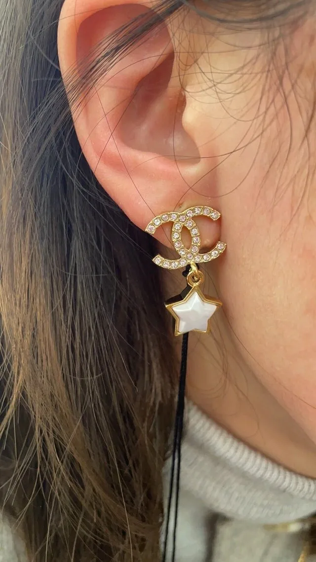 Interlocking CC Star Drop Earrings D14017420 — view 9