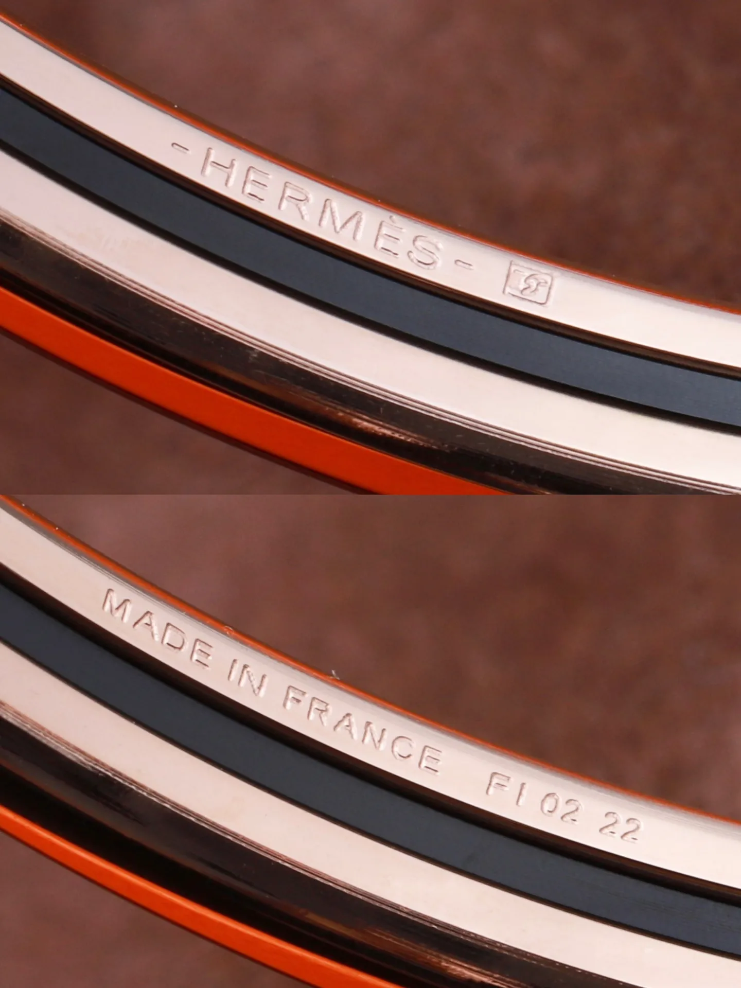 Narrow Enamel Bangle in Rose Gold D15517544 — view 6