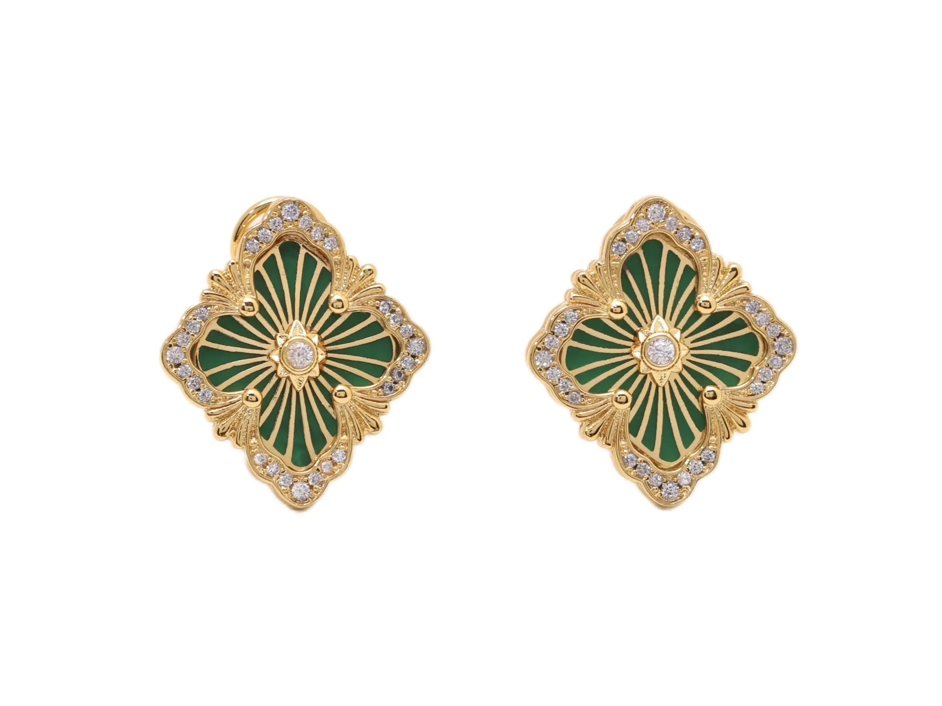 Opera Collection Enamel Stud Earrings (Gold-Plated Brass) D13517615
