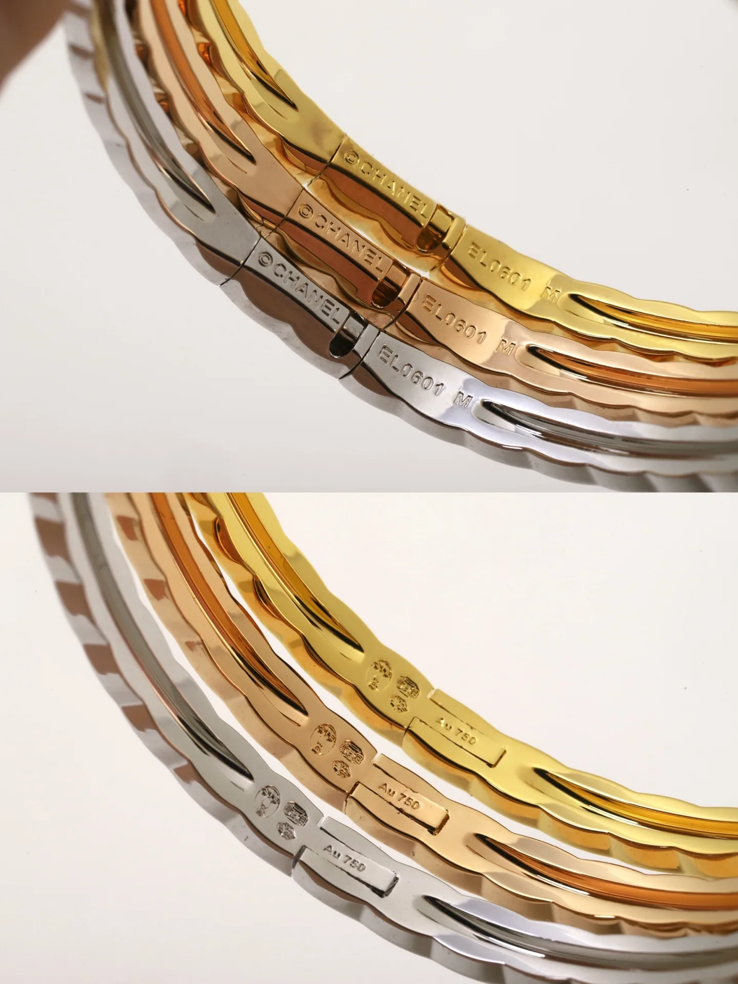 Coco Crush Inspired Quilted Bangle with Crystals D22017618 — view 7