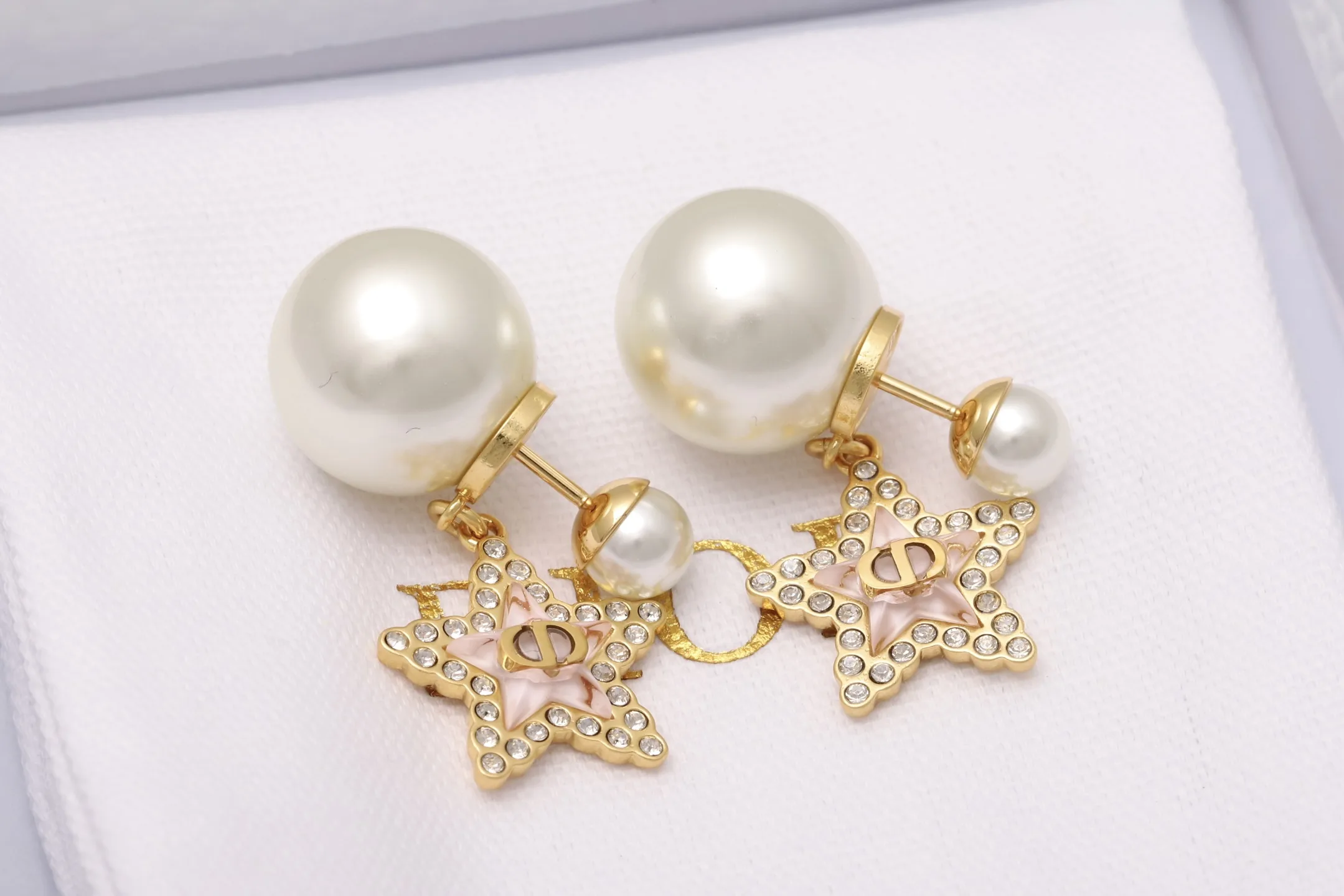 Tribales Star and Pearl Drop Earrings D14017195 — view 3