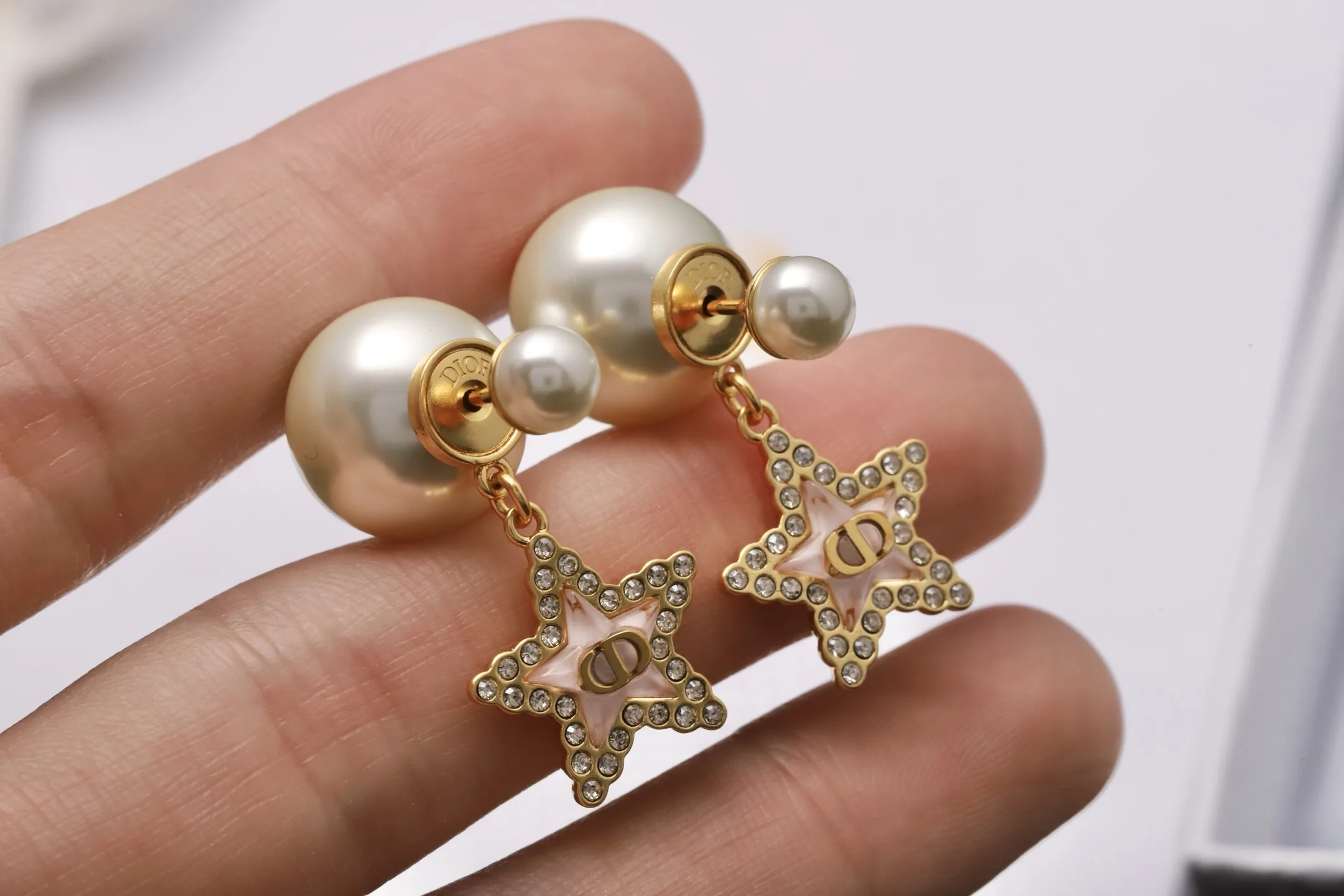 Tribales Star and Pearl Drop Earrings D14017195 — view 4