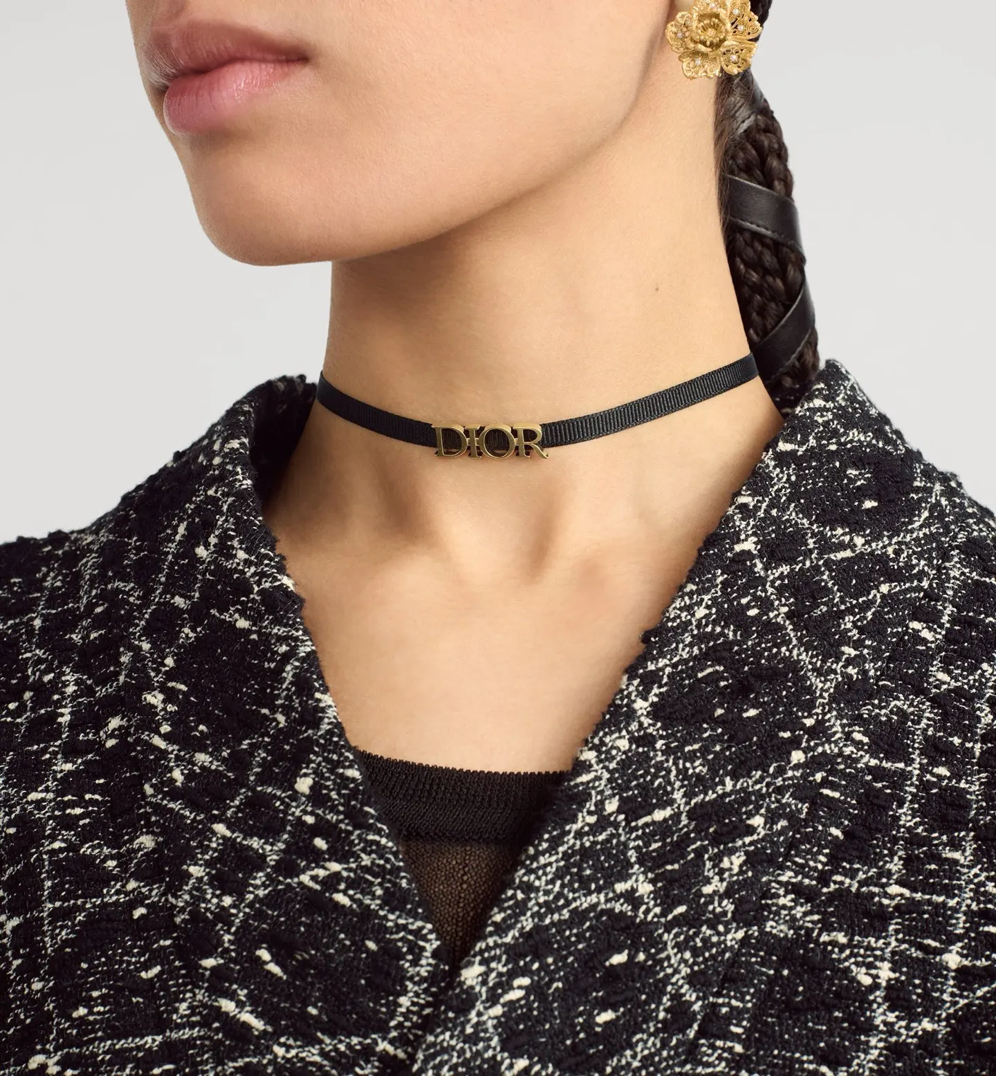 Logo Grosgrain Ribbon Choker Necklace D13017377 — view 9