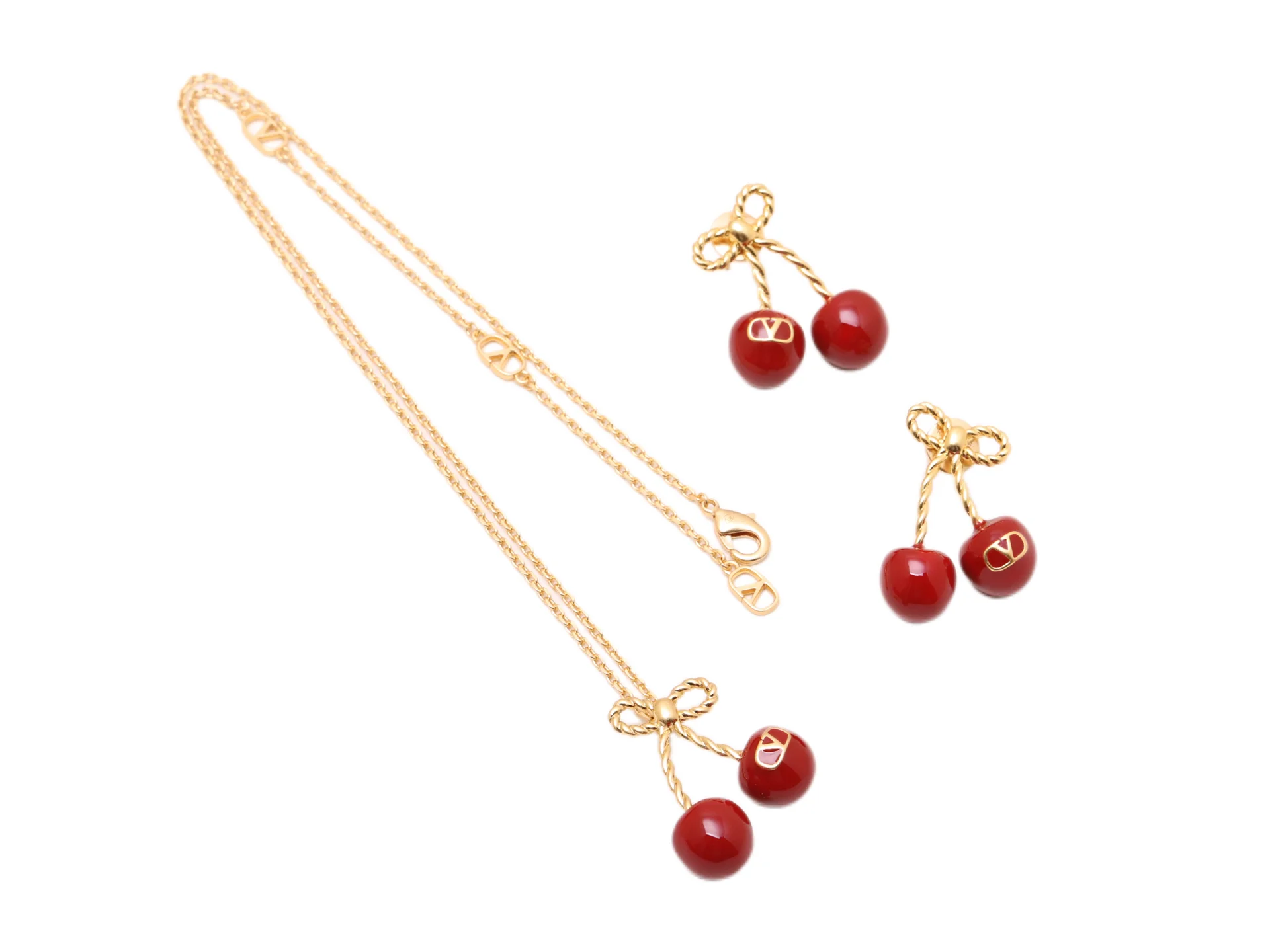 VLogo Cherryfic Enamel Pendant Necklace D13517493 — view 7