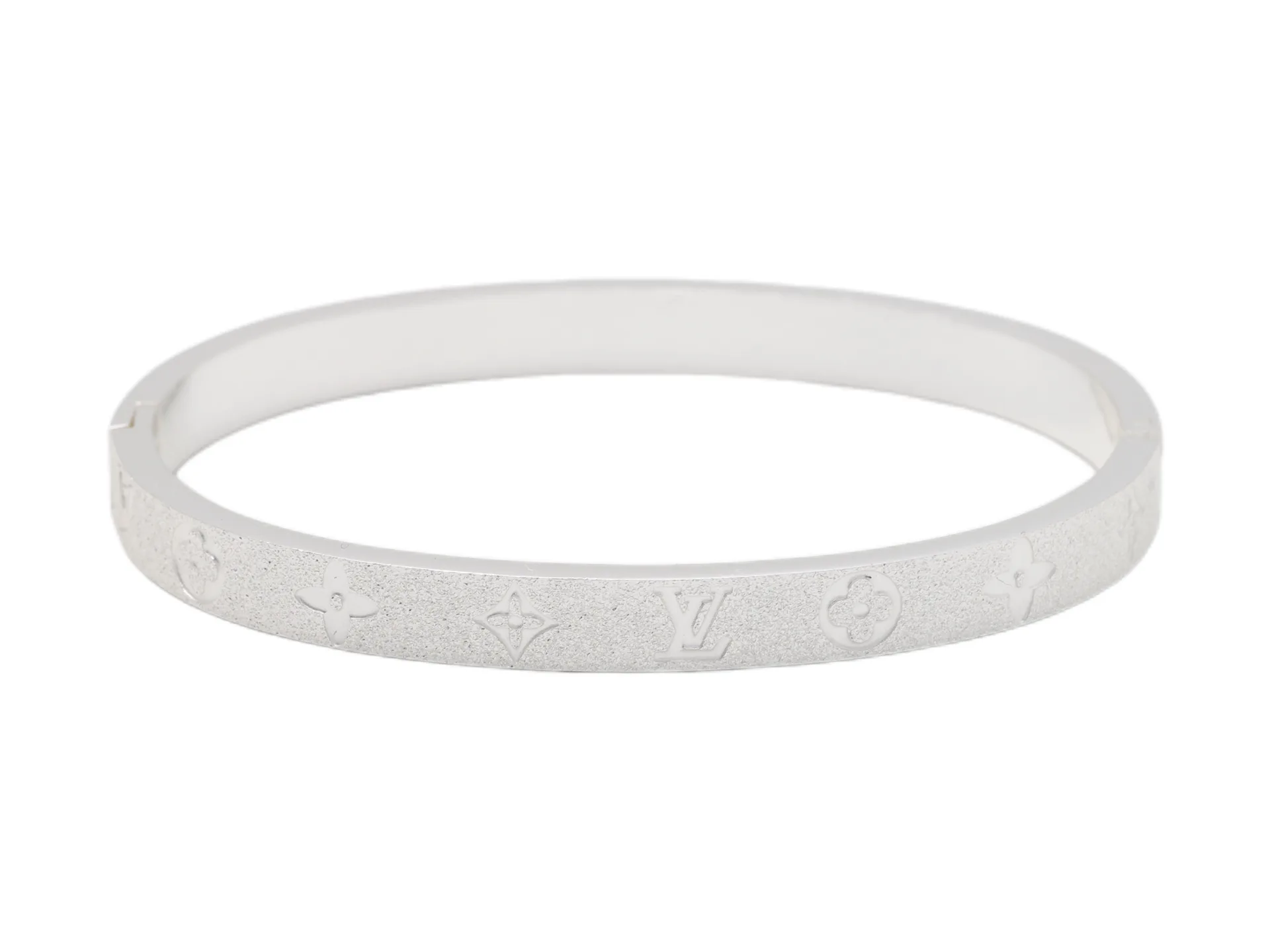 Monogram Frosted Bangle (Titanium Steel) D10016566
