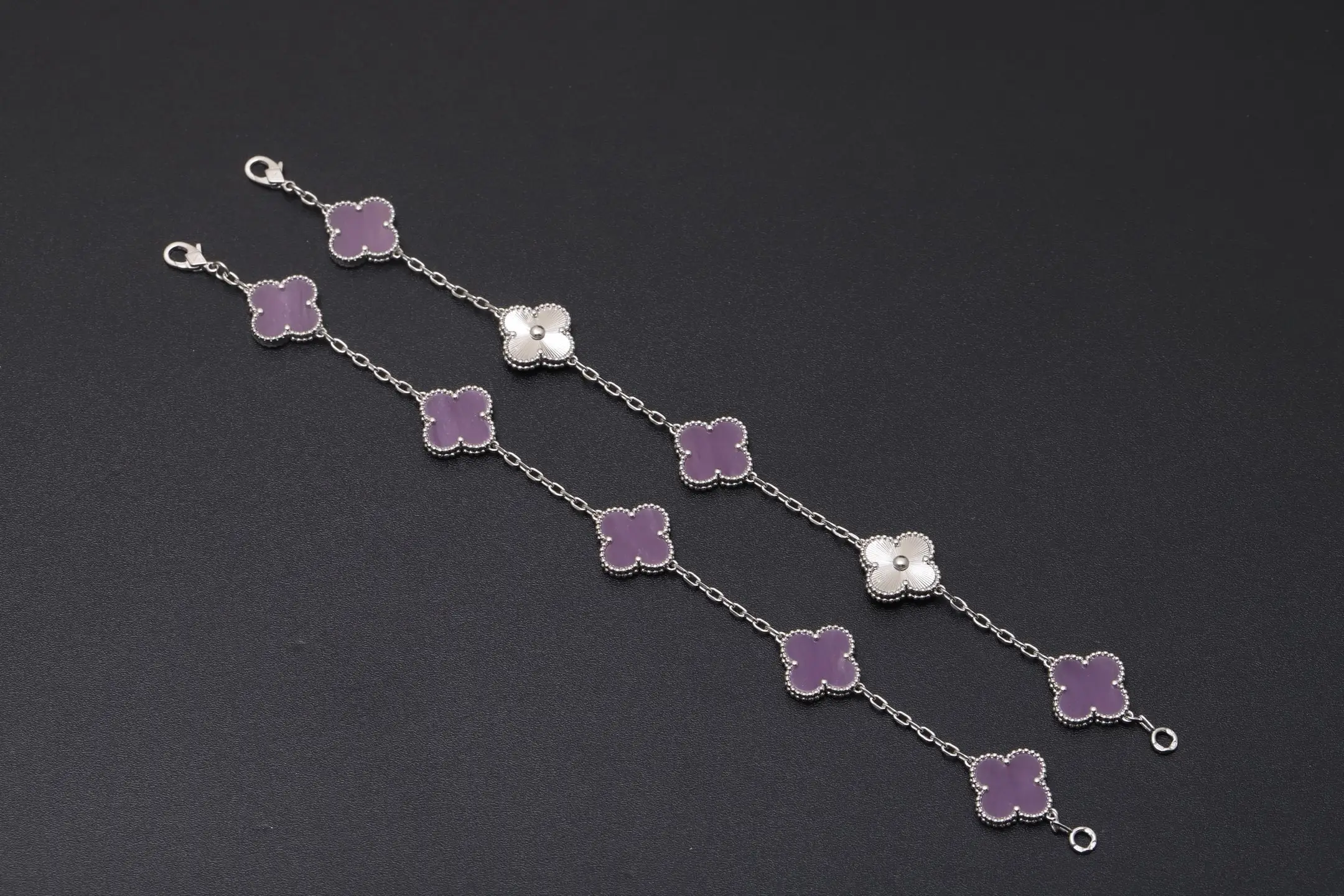 Vintage Alhambra 5-Motif Bracelet (Sterling Silver) D49016649 — view 3