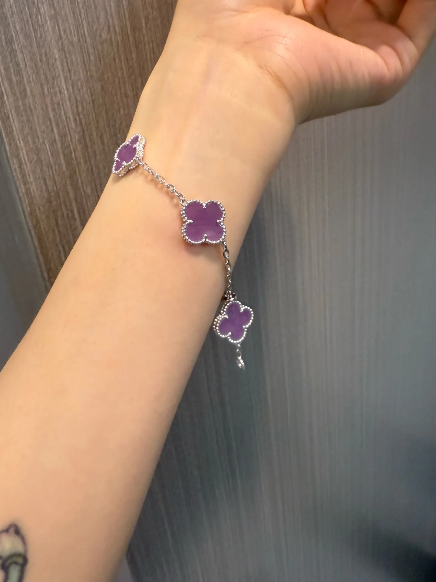 Vintage Alhambra 5-Motif Bracelet (Sterling Silver) D49016649 — view 9