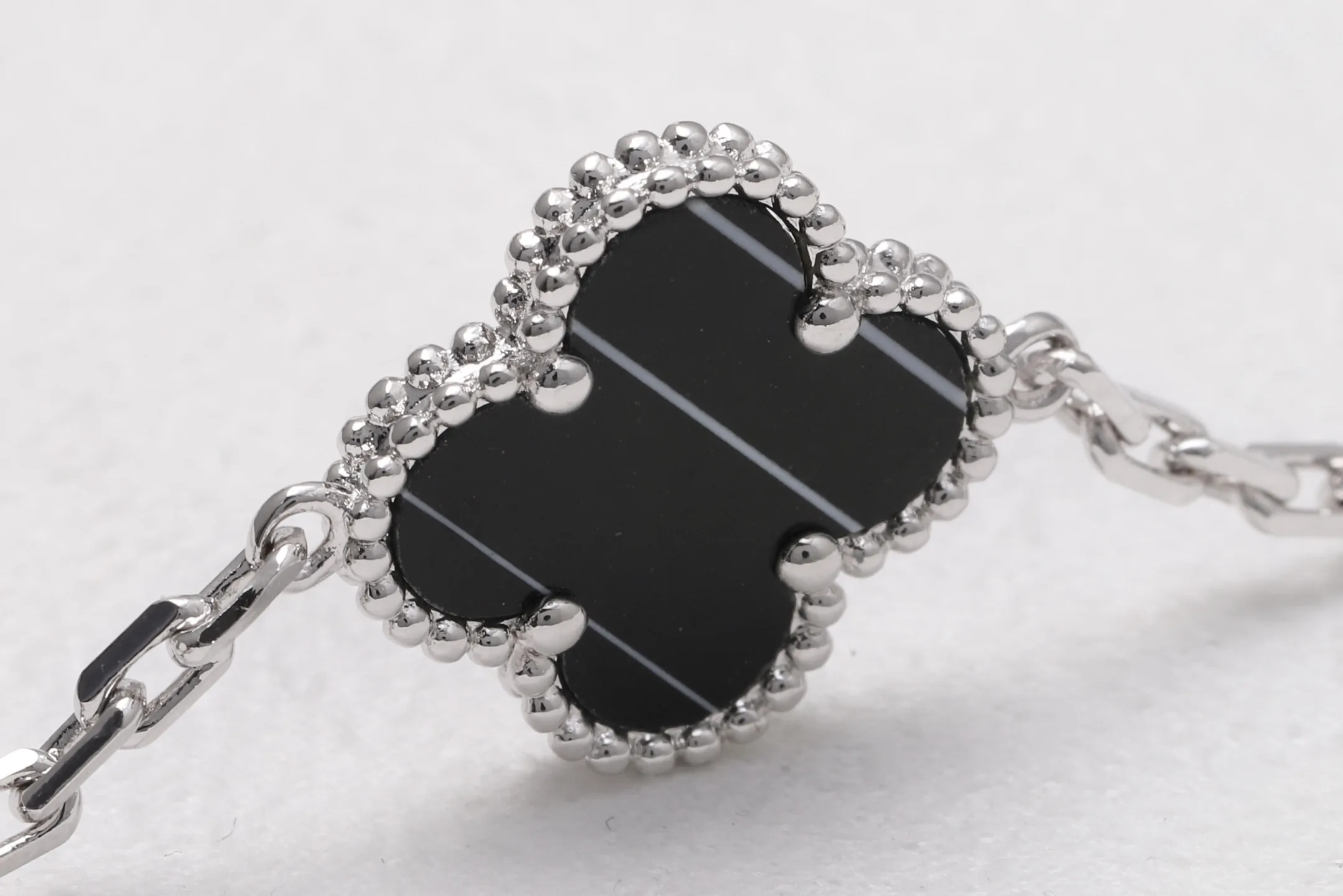 Vintage Alhambra 5-Motif Bracelet (Sterling Silver) D49016588 — view 4