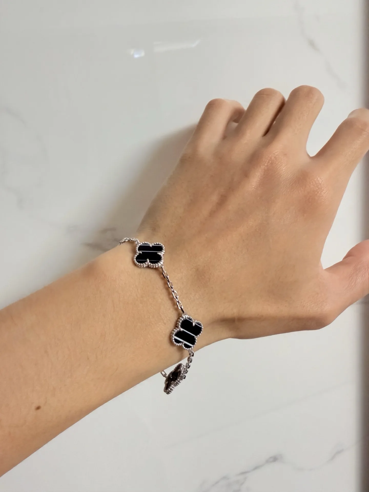 Vintage Alhambra 5-Motif Bracelet (Sterling Silver) D49016588 — view 8