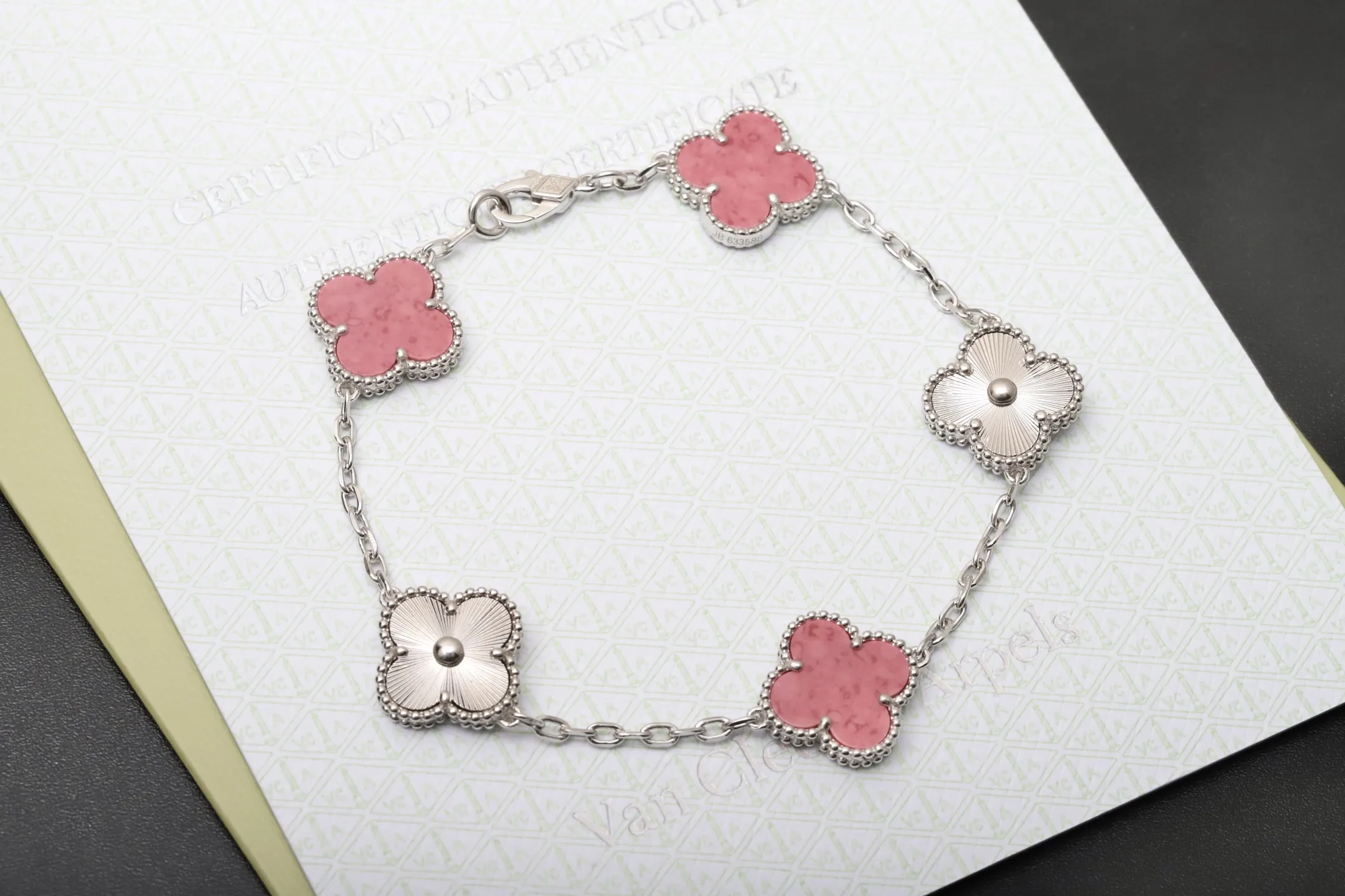 Vintage Alhambra 5-Motif Bracelet (Sterling Silver) D51016648 — view 2