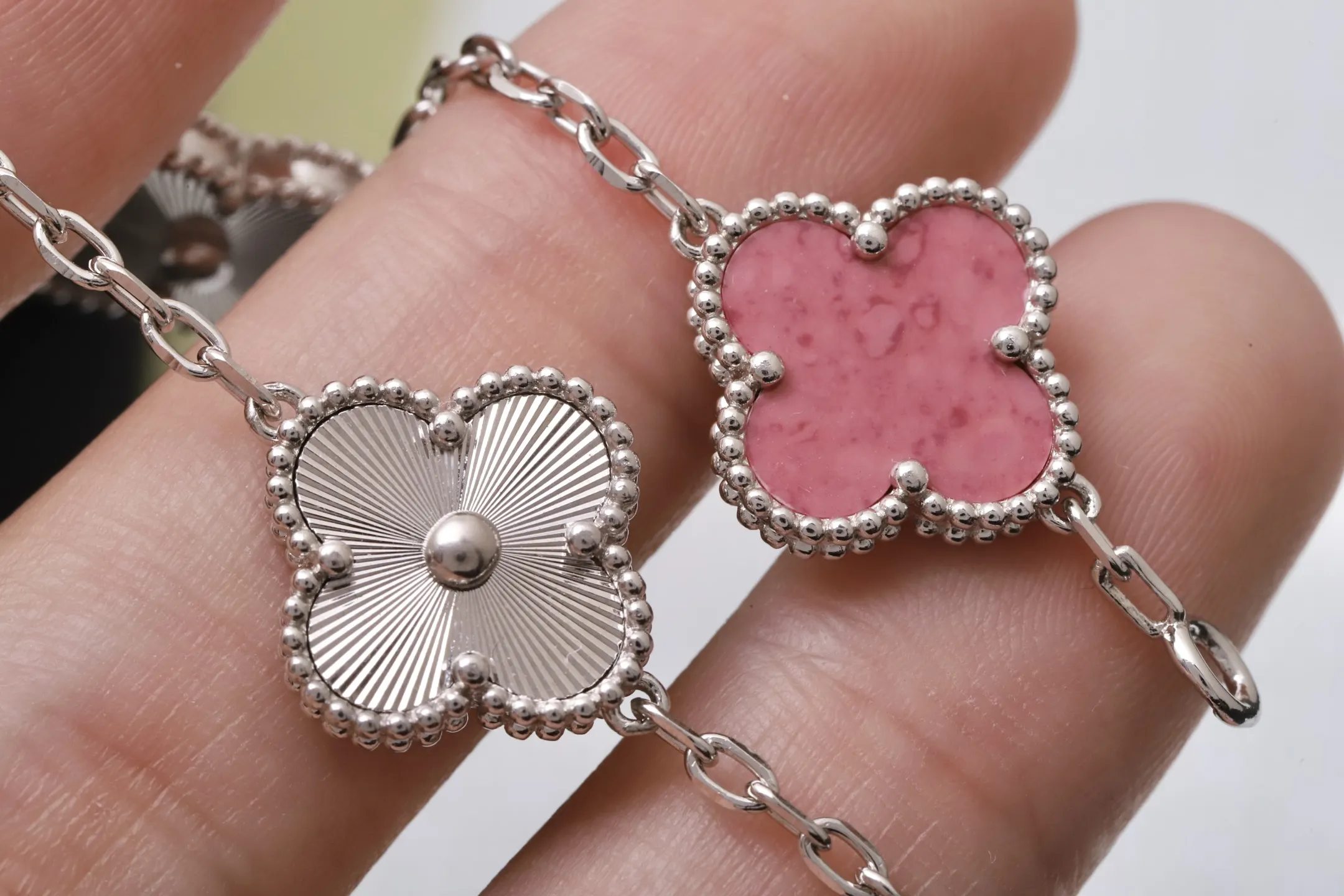 Vintage Alhambra 5-Motif Bracelet (Sterling Silver) D51016648 — view 5
