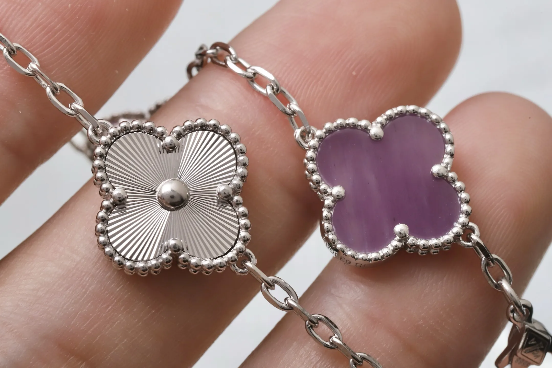 Vintage Alhambra 5-Motif Bracelet (Sterling Silver) D49016650 — view 5