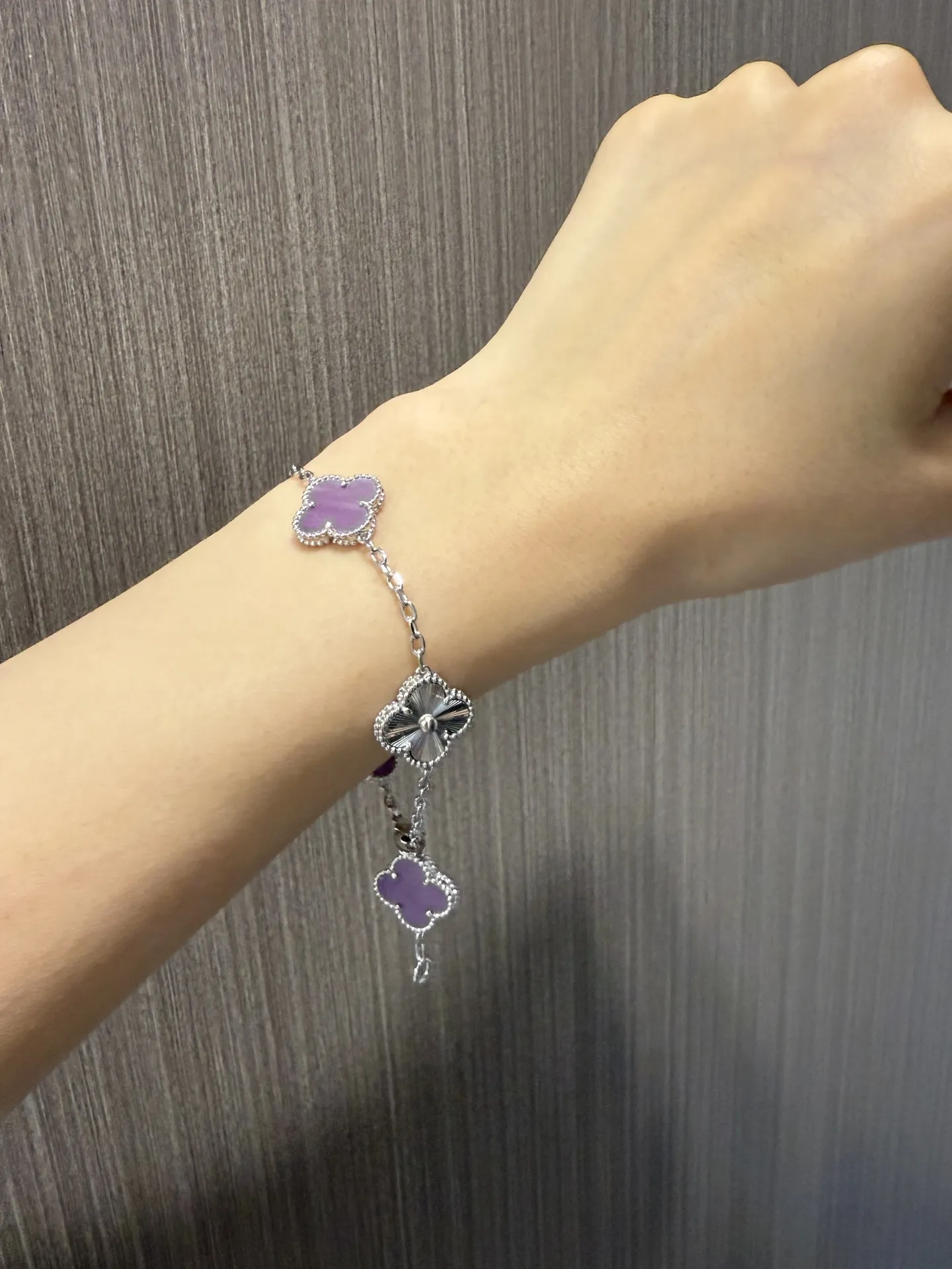 Vintage Alhambra 5-Motif Bracelet (Sterling Silver) D49016650 — view 9