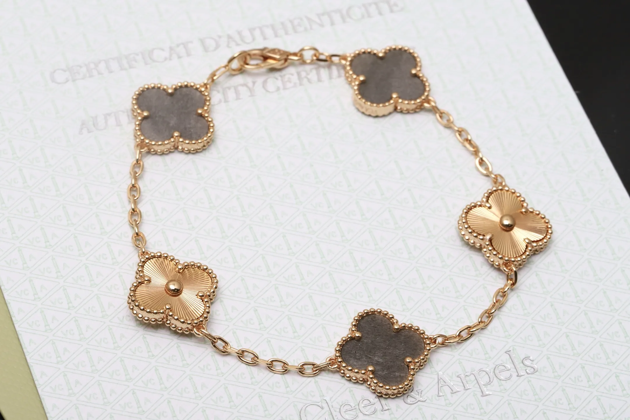 Vintage Alhambra 5-Motif Bracelet (Sterling Silver) D51016652 — view 2