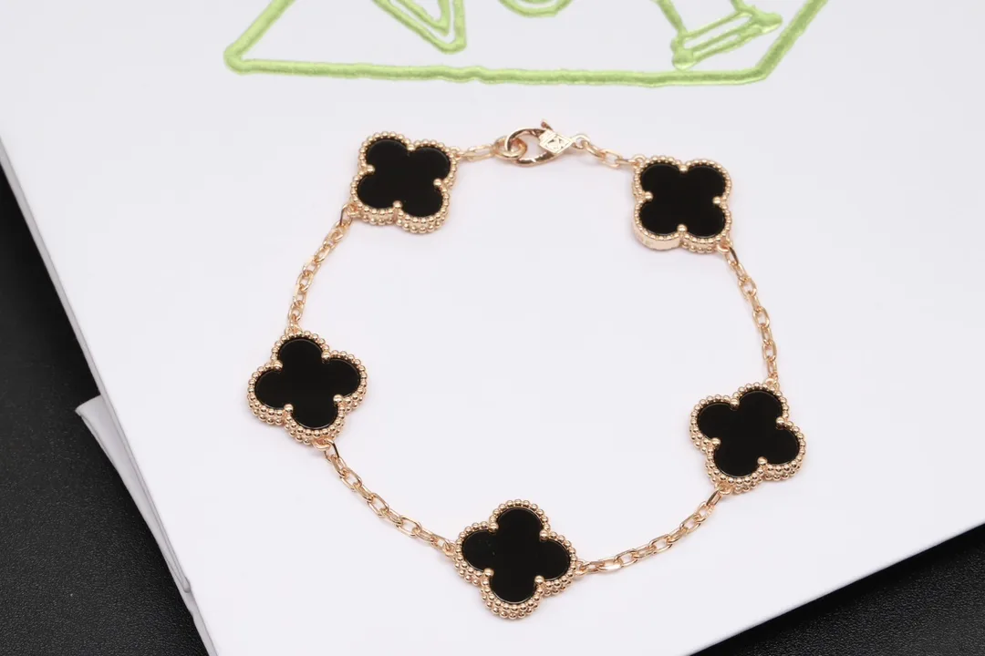 Vintage Alhambra 5-Motif Onyx Bracelet (Sterling Silver) D49016945 — view 4