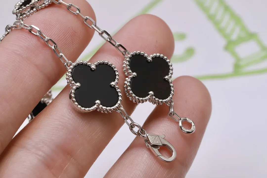 Vintage Alhambra 5-Motif Onyx Bracelet (Sterling Silver) D49016945 — view 6