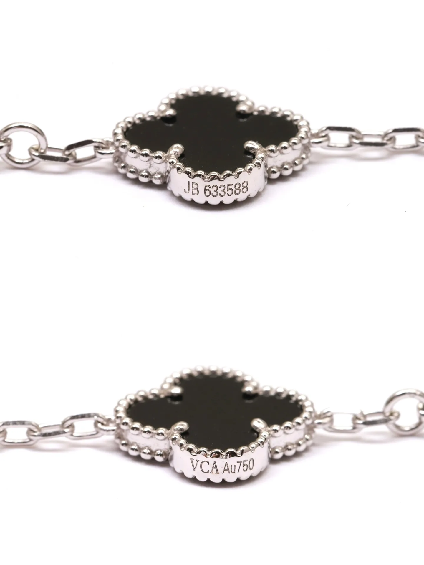 Vintage Alhambra 5-Motif Onyx Bracelet (Sterling Silver) D49016945 — view 8