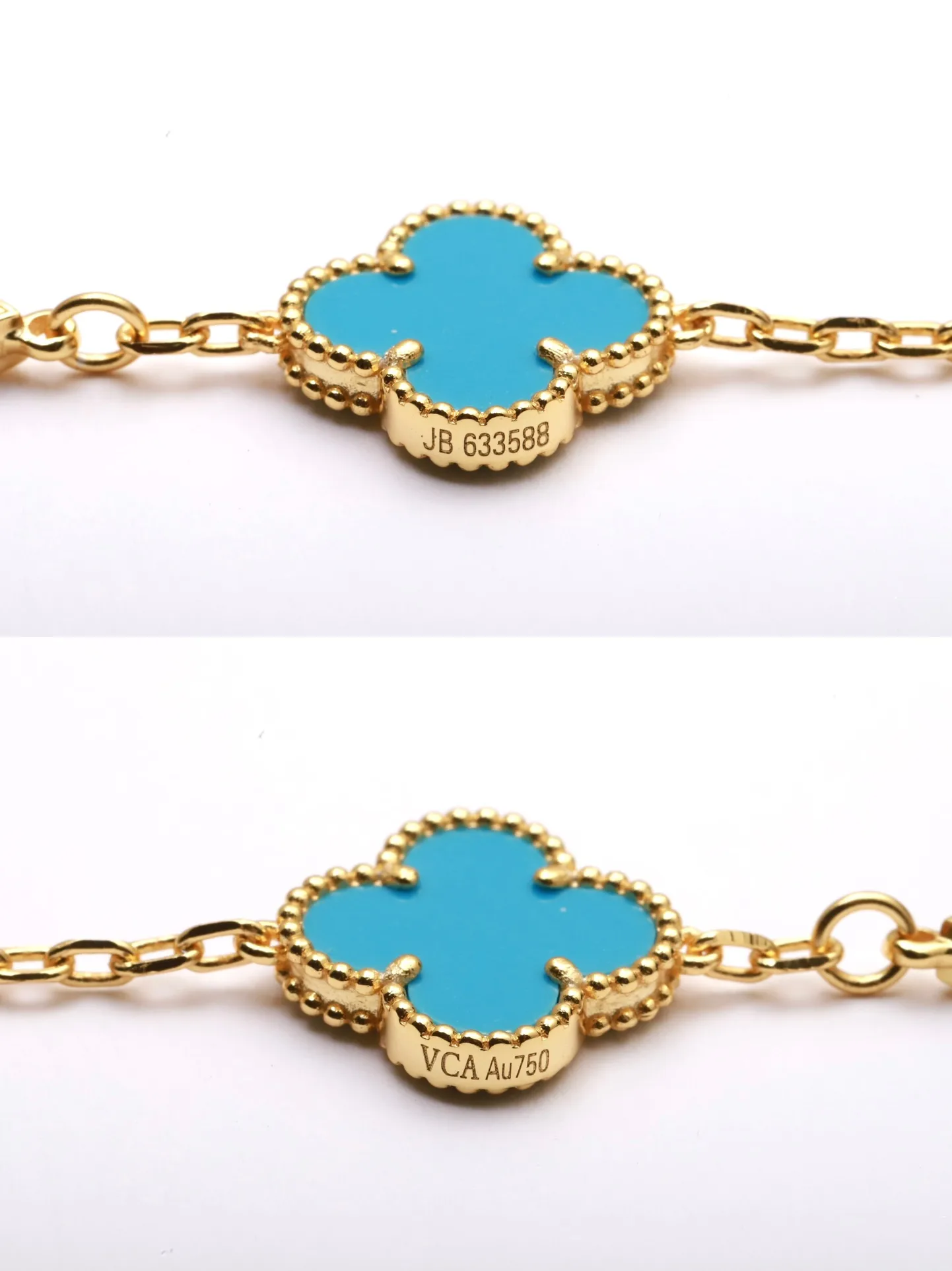 Vintage Alhambra 5-Motif Bracelet (Sterling Silver) D49016643 — view 7