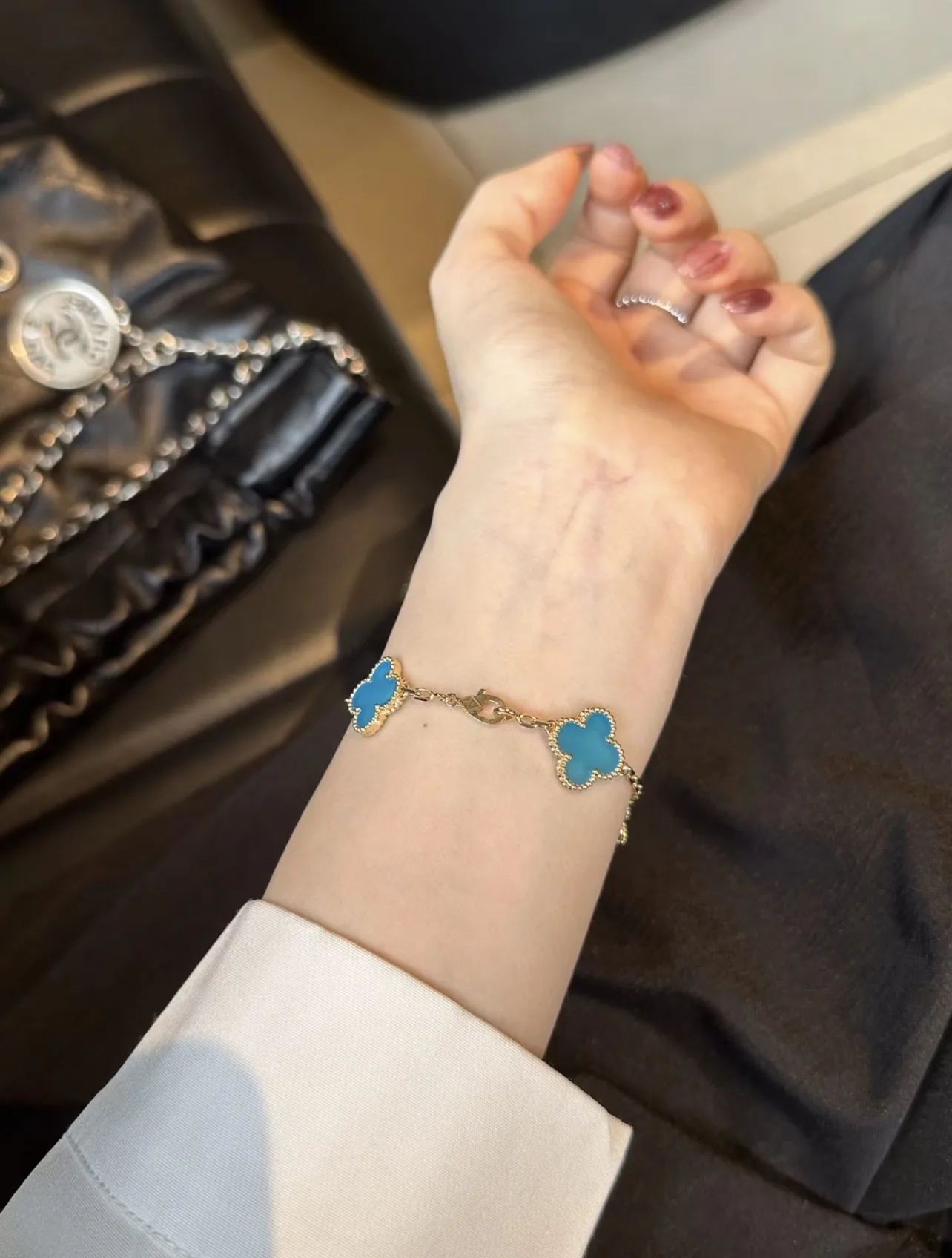 Vintage Alhambra 5-Motif Bracelet (Sterling Silver) D49016643 — view 8