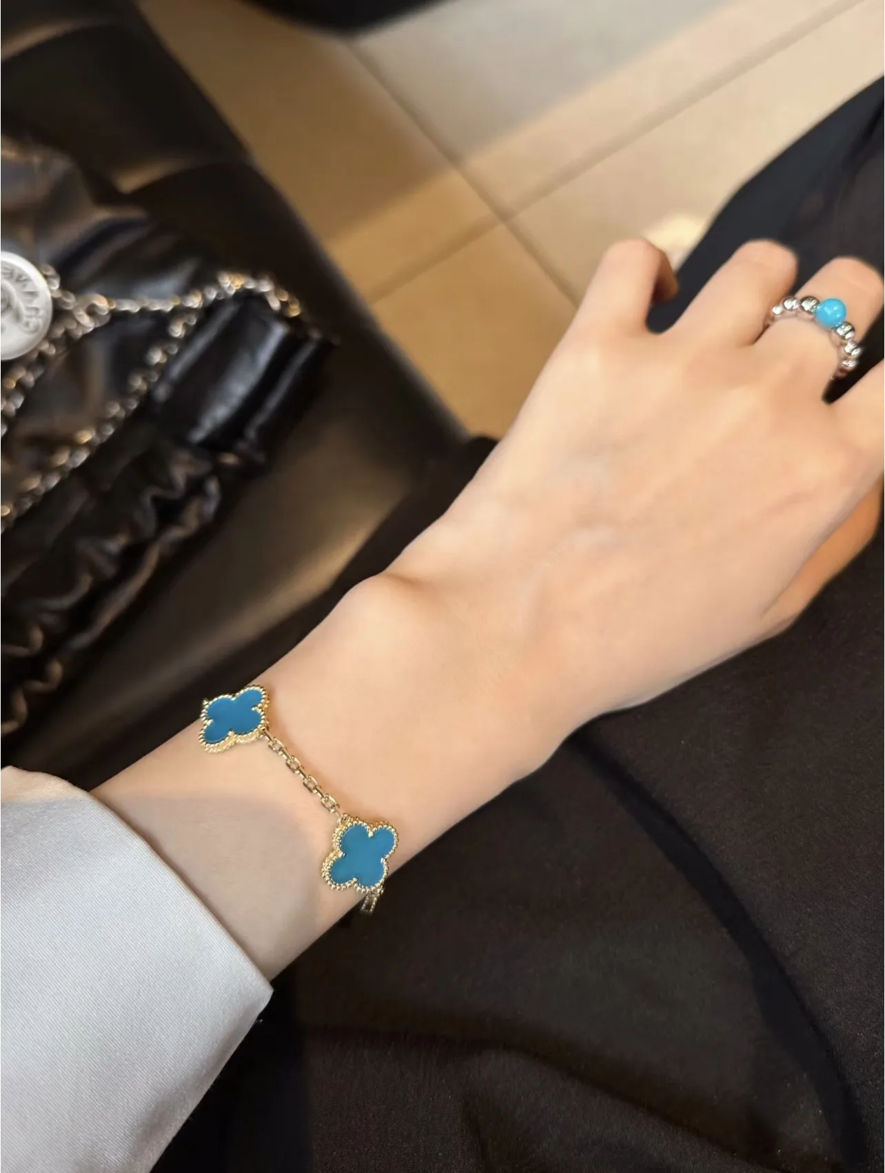 Vintage Alhambra 5-Motif Bracelet (Sterling Silver) D49016643 — view 9
