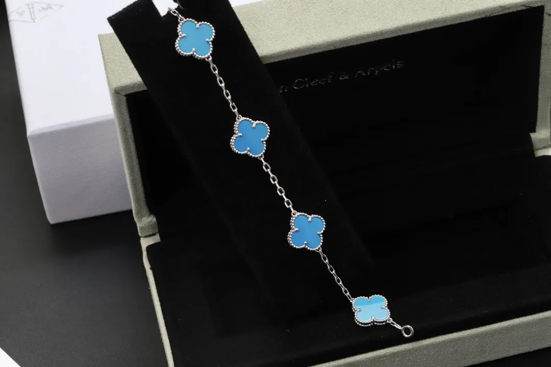 Vintage Alhambra 5-Motif Bracelet (Sterling Silver) D49016640 — view 2