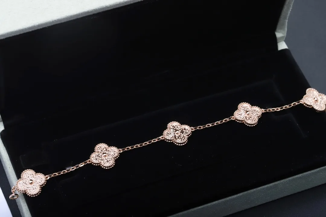 Vintage Alhambra 5-Motif Bracelet (Sterling Silver) D55016644 — view 2