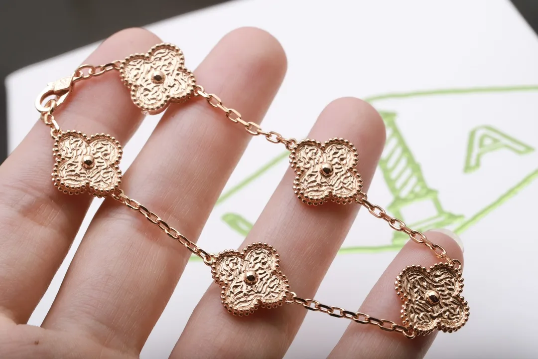 Vintage Alhambra 5-Motif Bracelet (Sterling Silver) D55016644 — view 4