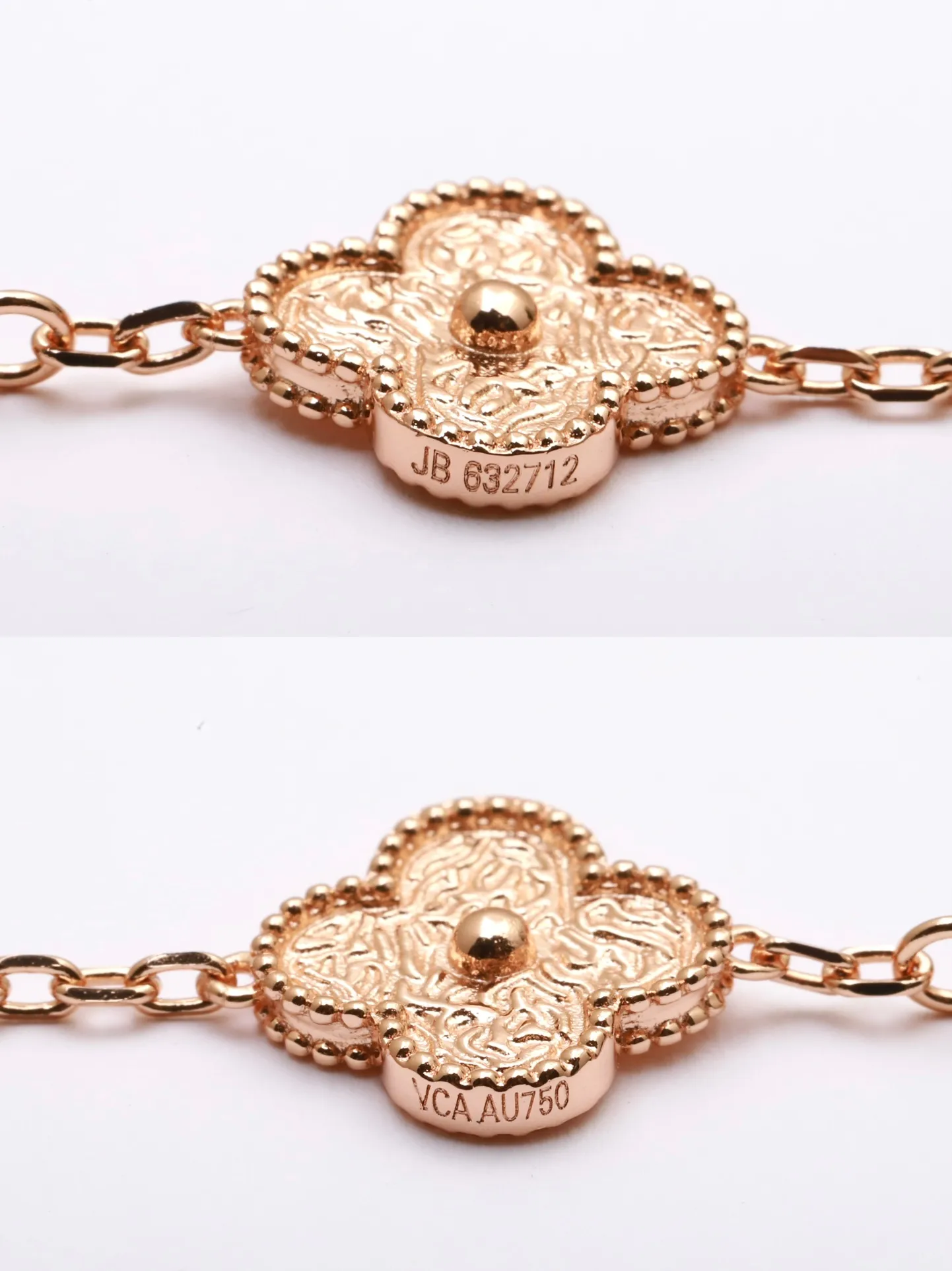 Vintage Alhambra 5-Motif Bracelet (Sterling Silver) D55016644 — view 7