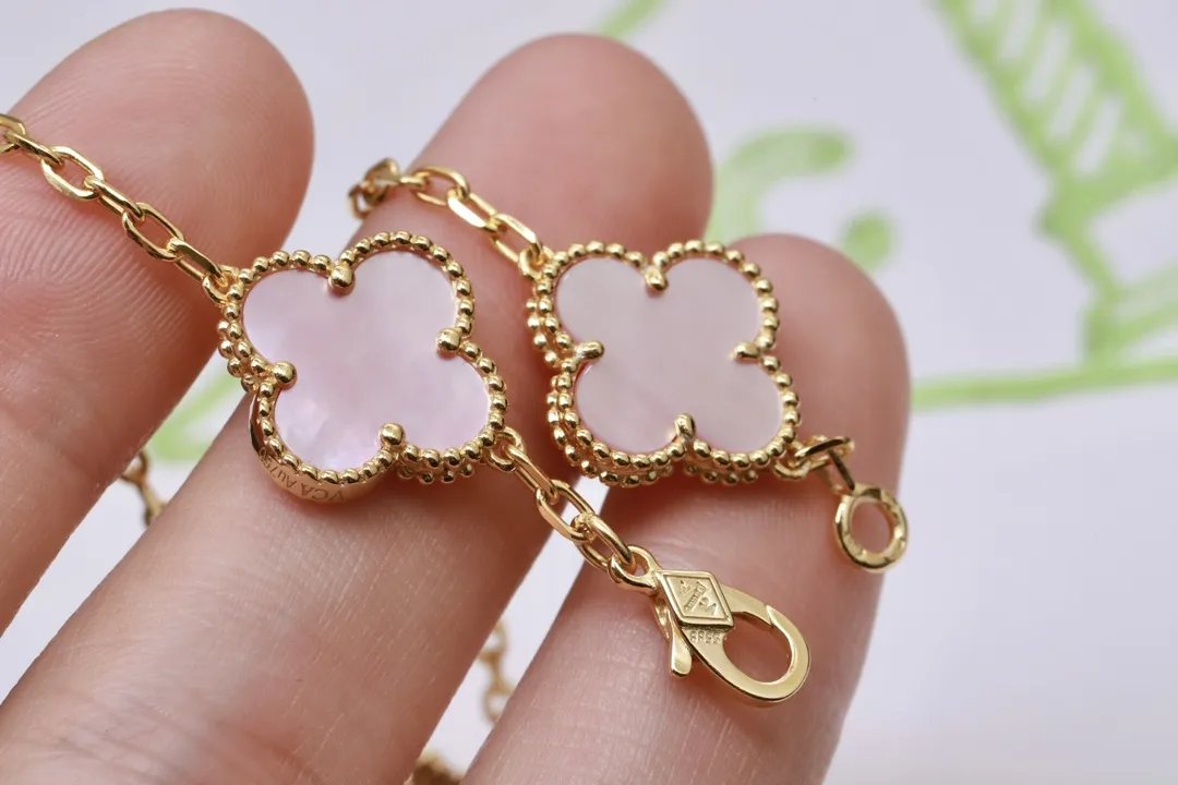 Vintage Alhambra 5-Motif Pink Shell Bracelet D52016642 — view 5