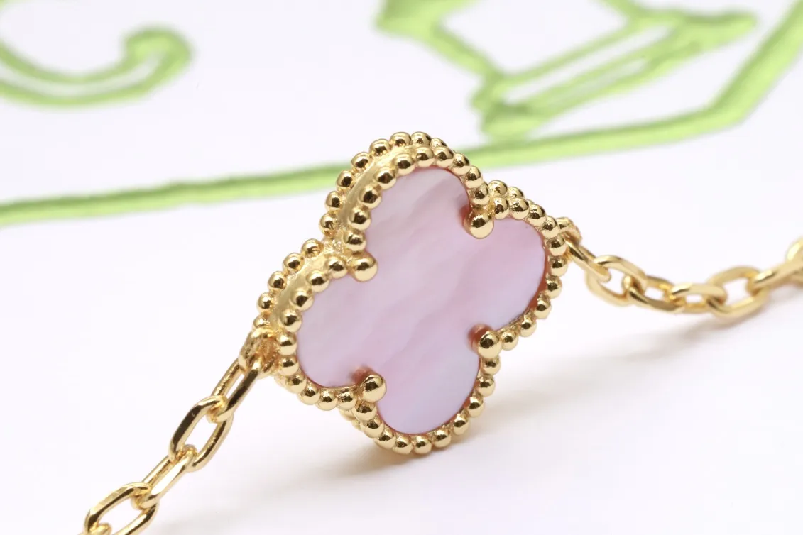 Vintage Alhambra 5-Motif Pink Shell Bracelet D52016642 — view 6